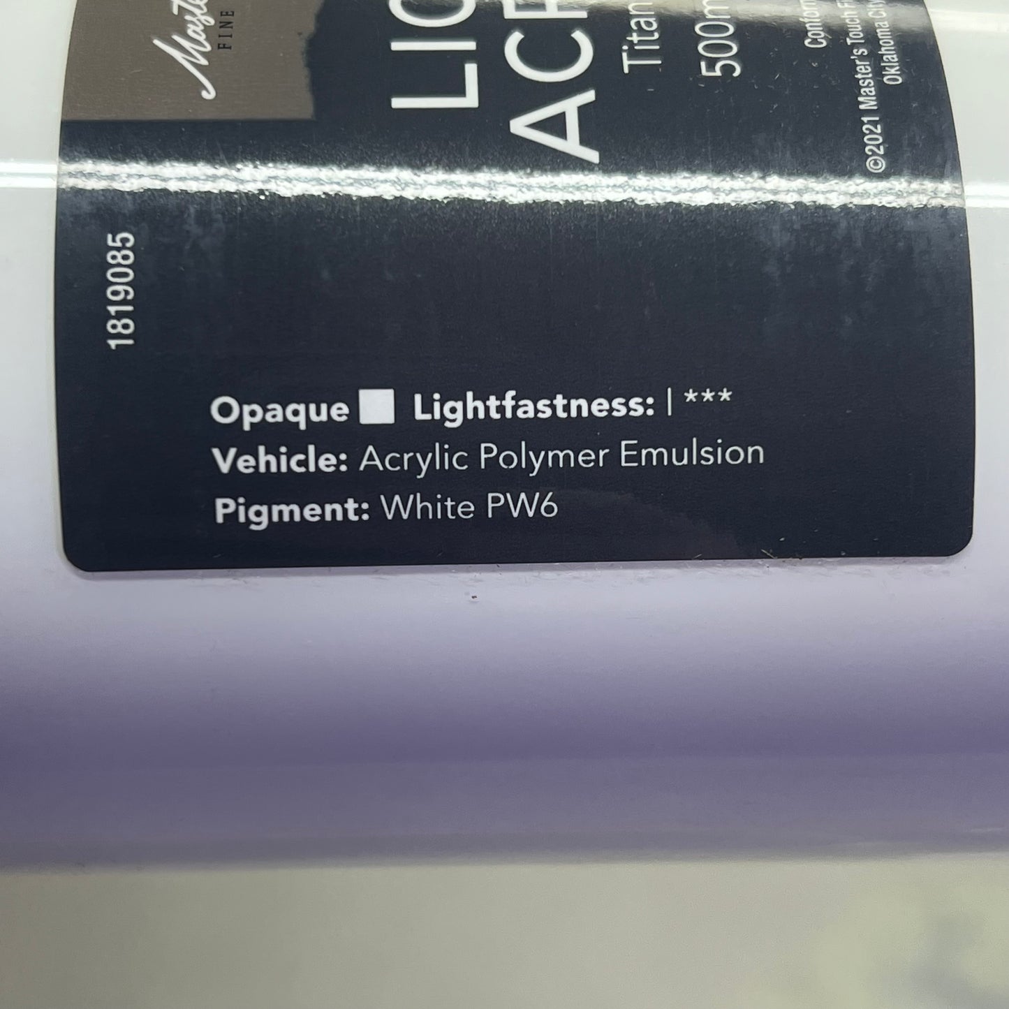 MASTERS TOUCH (2 PACK) Liquid Acrylic Paint 16.9 fl oz Titanium White 1819085