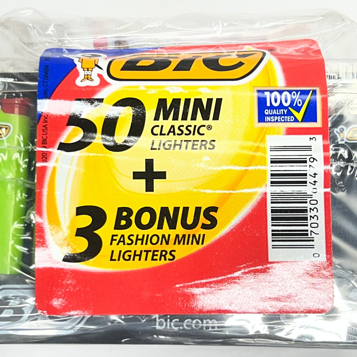 ZA@ BIC (50 PACK) Mini Classic Lighters + 3 Mini Bonus Fashion Mini Lighters G