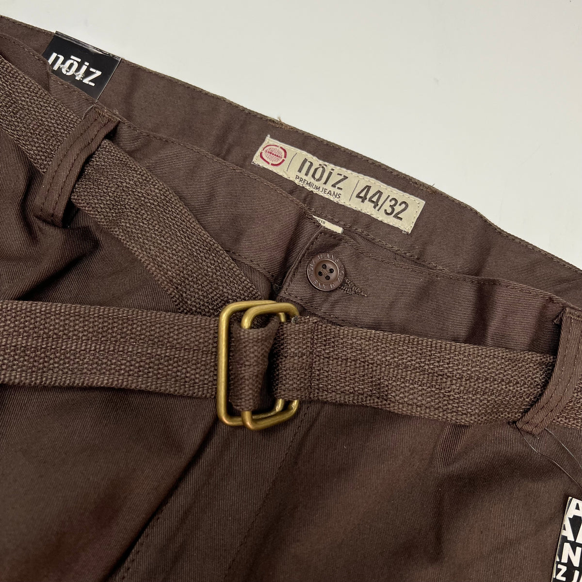 NOIZ Premium Jeans Cargo Pants W/ Belt Men's Sz 44/32 Brown KP610M