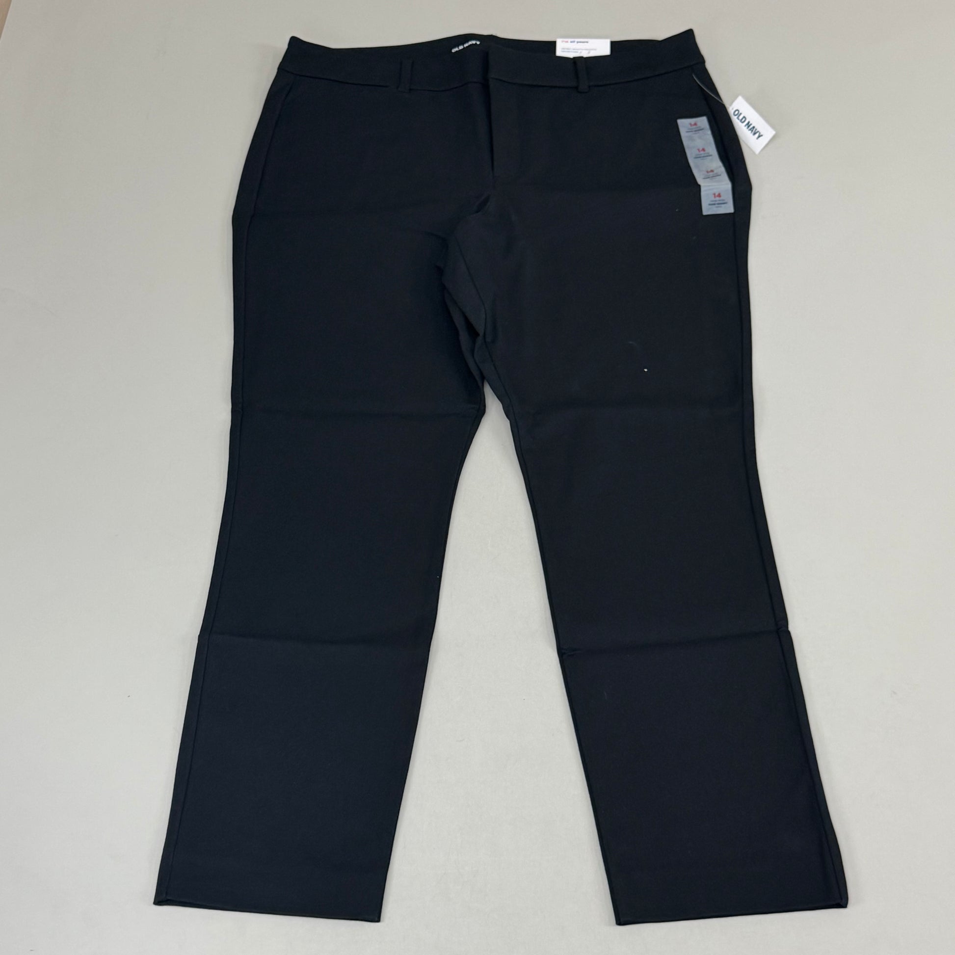 old navy women's dress pants SUIT FOR WOMEN bar closure zip fly belt loops interior button diagonal front pockets faux Dress Pants For Women |