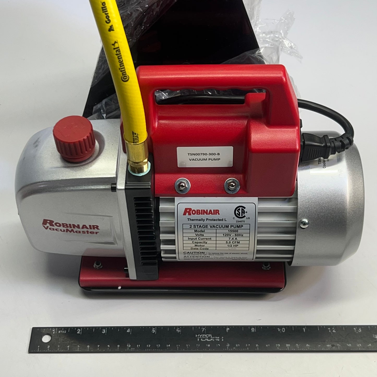 ROBINAIR 2 Stage Vacuum Pump 120V - 60Hz - 1/2HP + Fill Kit 25L, 15500