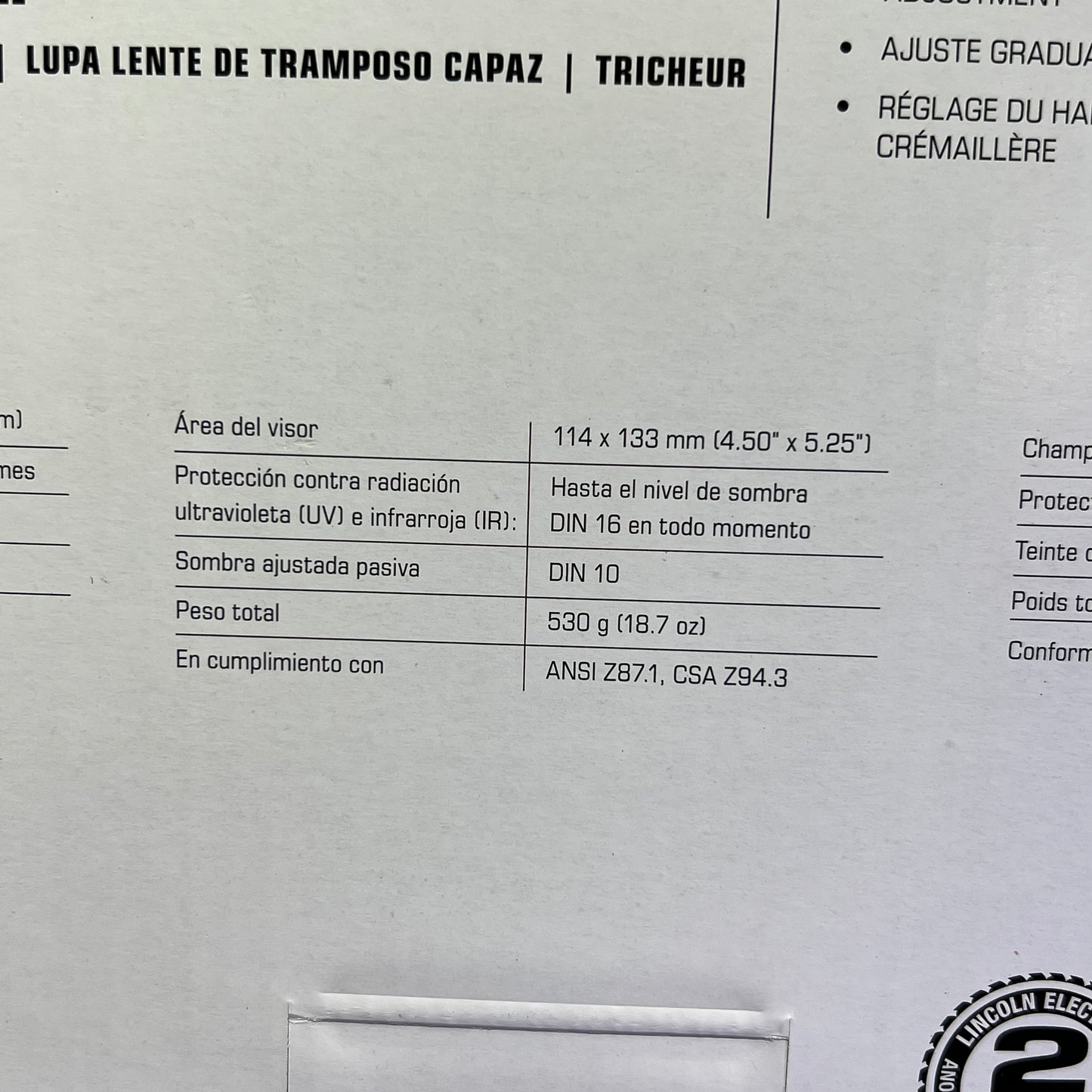 LINCOLN ELECTRIC Fixed Shade Passive Welding Helmet 10 Shade  Black K2800-1