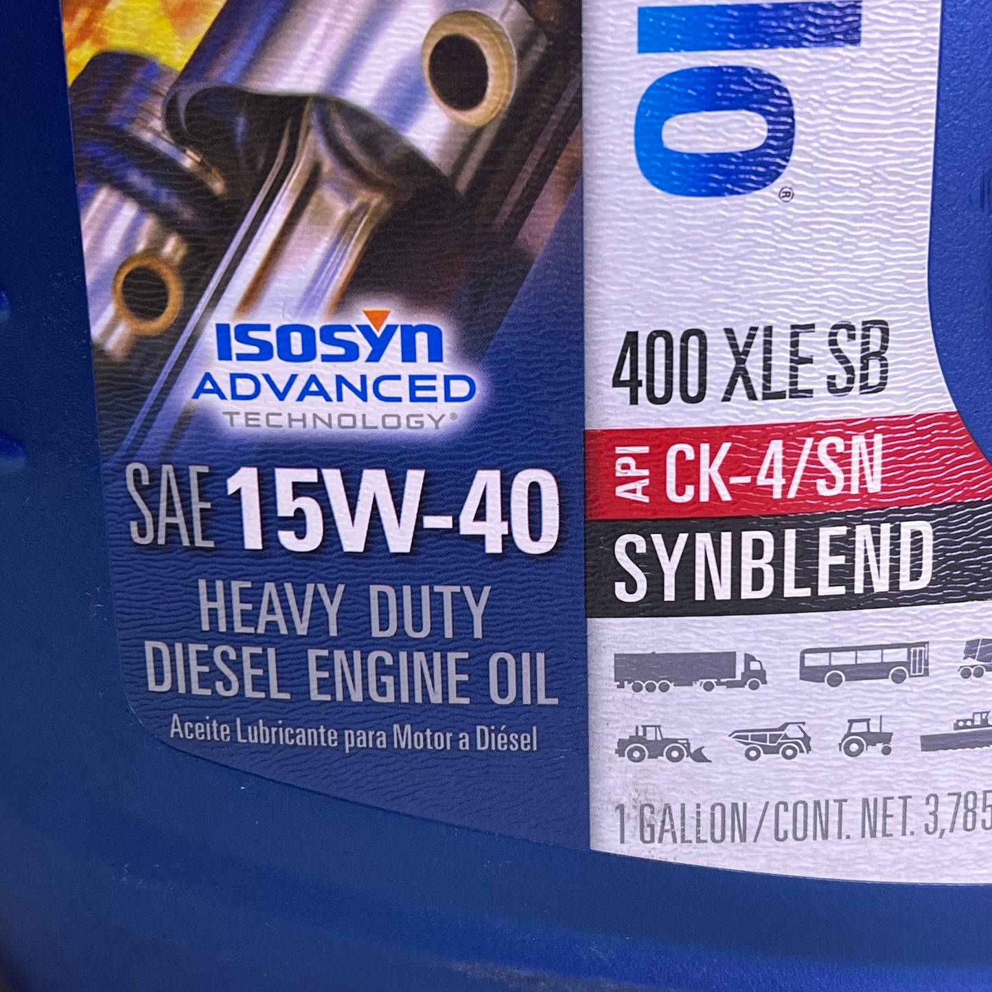 ZA@ DELCO 400 XLE SB Synthetic Blend SAE 15W-40 Heavy-Duty Diesel Motor Oil 1 Gal