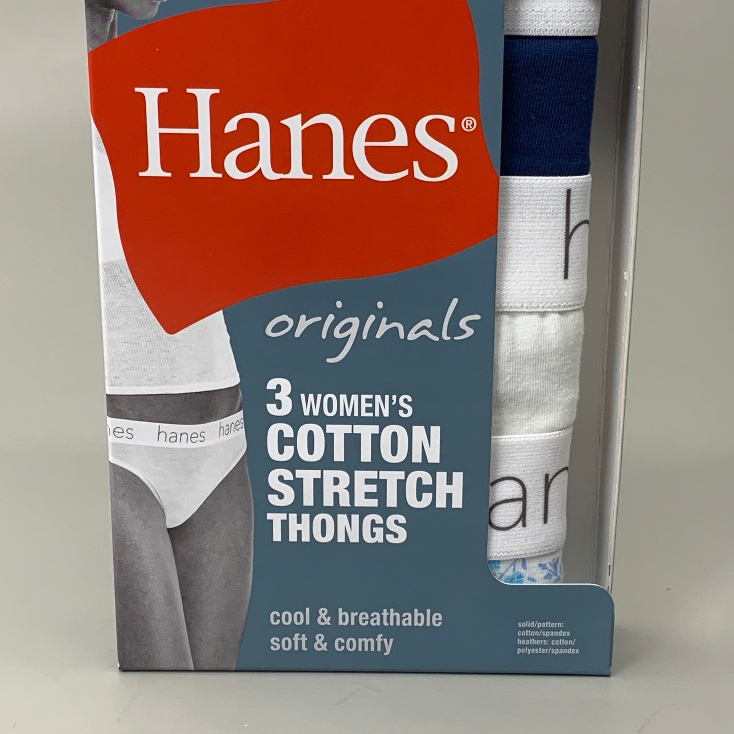 Hanes 3-Pack Cotton Stretch Brief Panties Spandex Women's Underwear Size 5  6 7