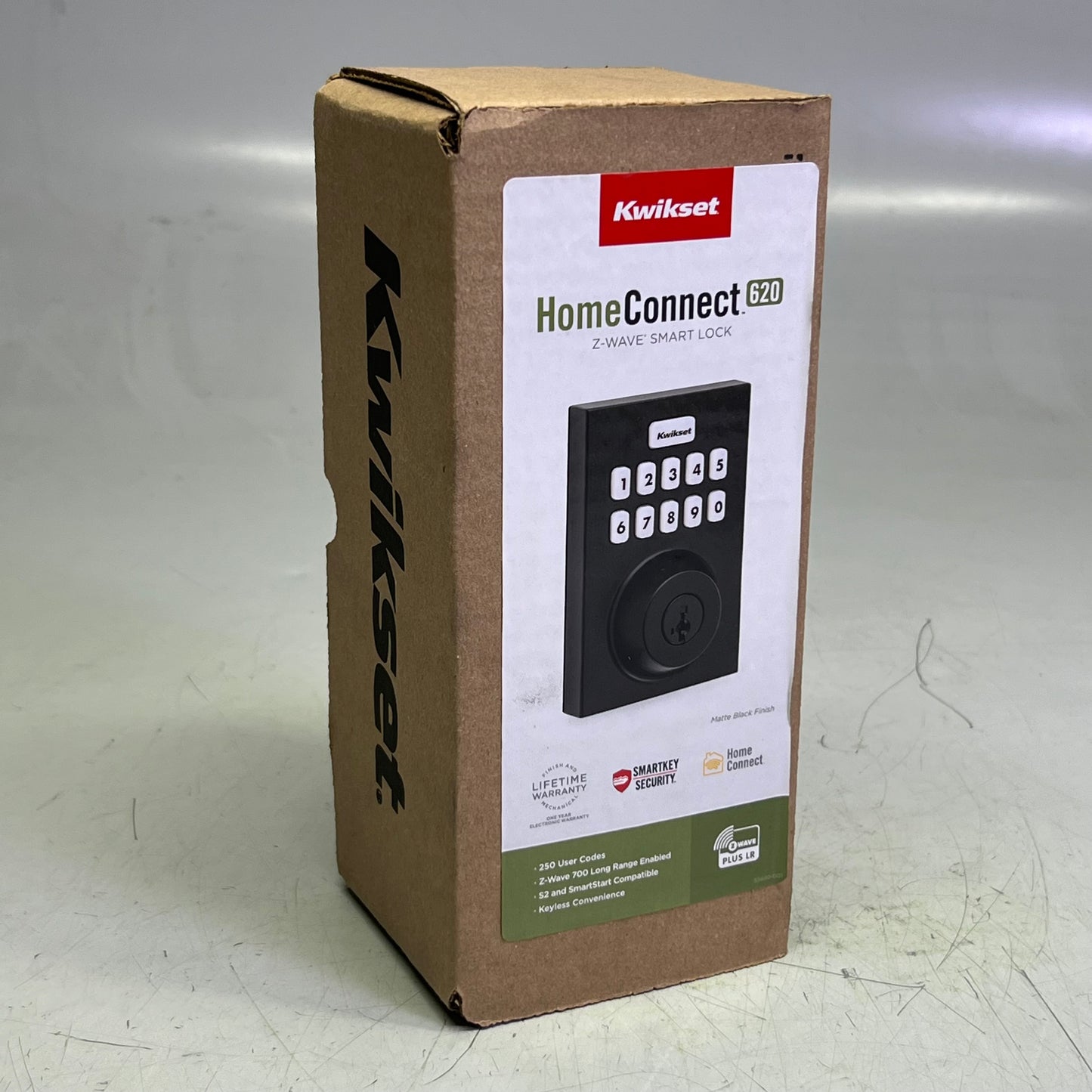 KWIKSET Home Connect 620 Contemporary Keypad Smart Lock with Z-Wave 700 Long Range 98935-007