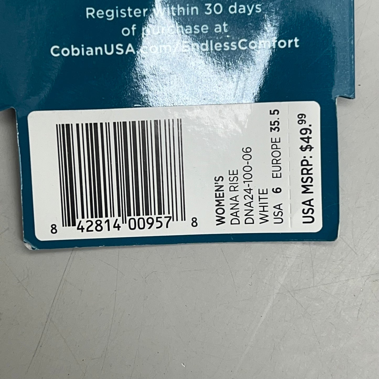 COBIAN Dana Rise Elevated Flatform Style Slide Women's Sz 6 White DNA24-100-06