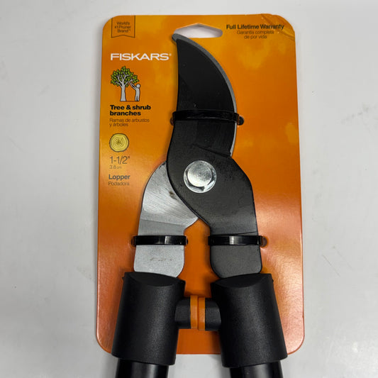 FISKARS Bypass Lopper – 1-1/2" Cut Capacity Low-Friction Steel Blade with Non-Slip Handles