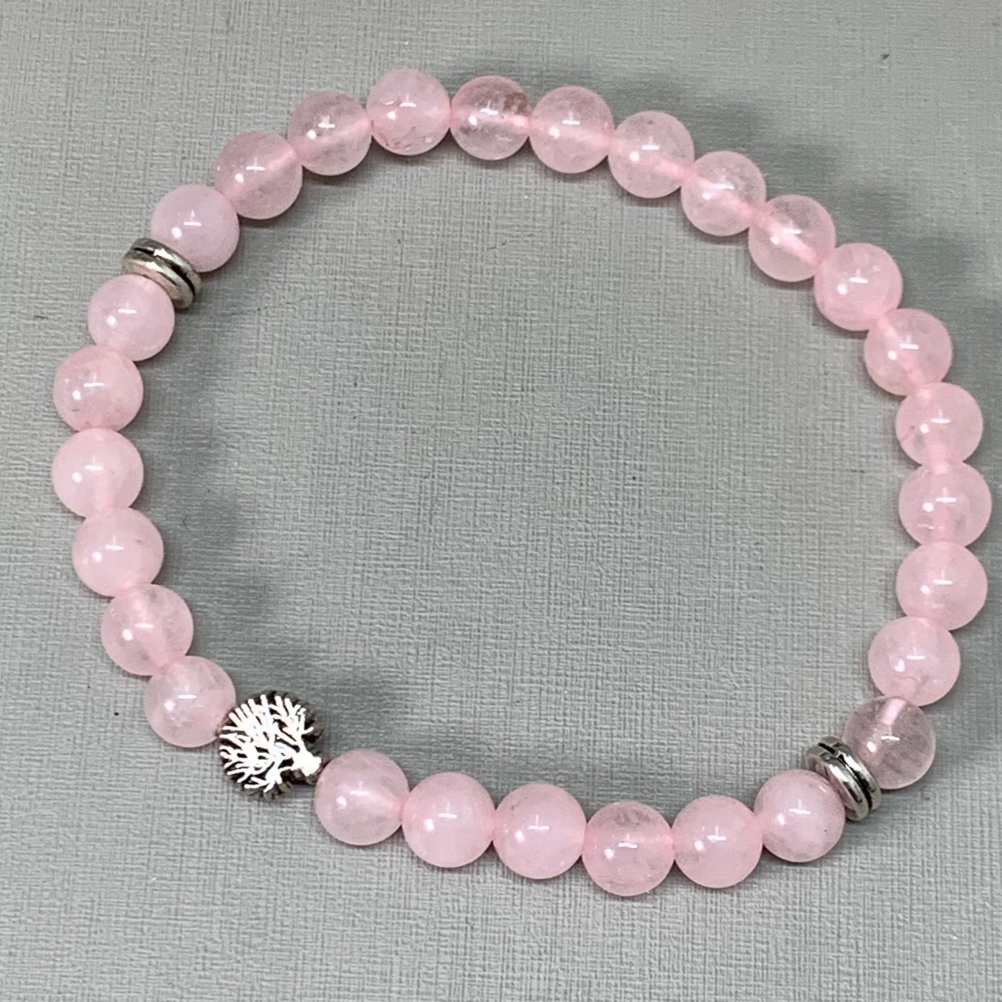 BEST WHOLESALE (12 PACK) Assorted Beaded Rose Quartz/Rainbow Crystal Bracelets 3"