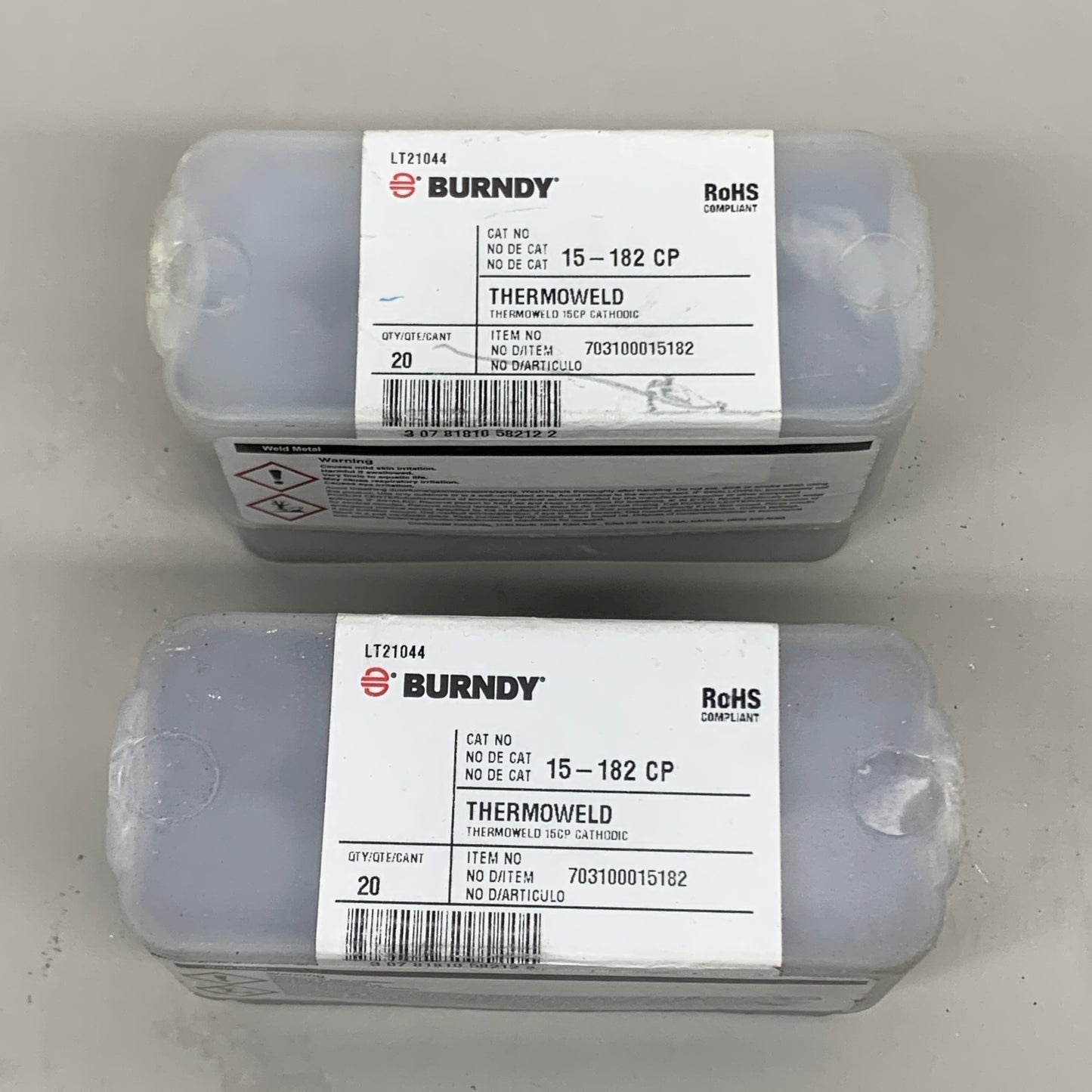 BURNDY (2 PACK) Weld Metal 15-182 CP Thermoweld 15CP Cathodic Qty 20 703100015182