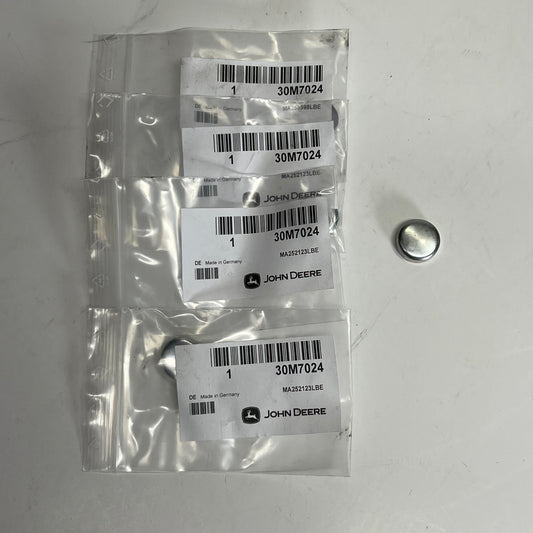 JOHN DEERE (5 PACK) Genuine OEM Metal Cap/plug Silver 30M7024