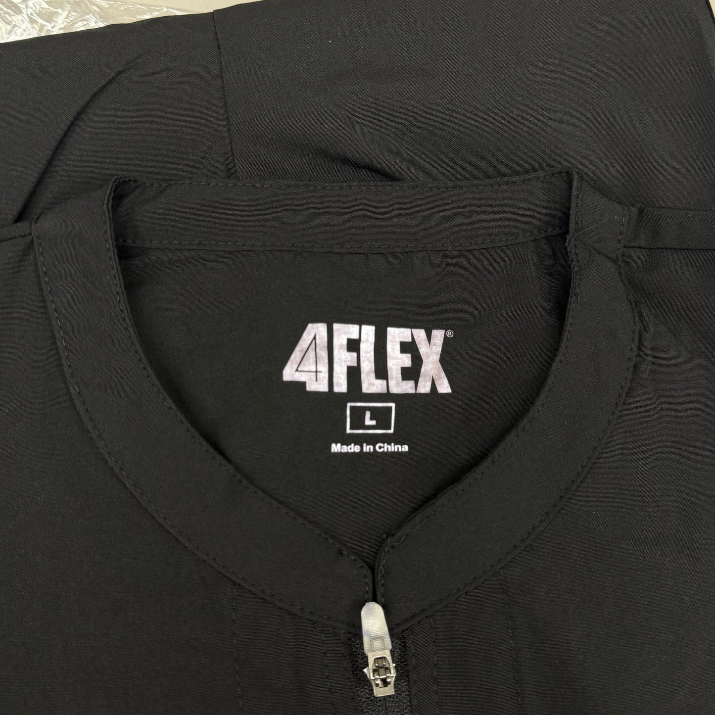 GREEN TOWN 4 Flex Scrubs Jumpsuit Cinch In Waist Women's Sz L Black GFX-023AST