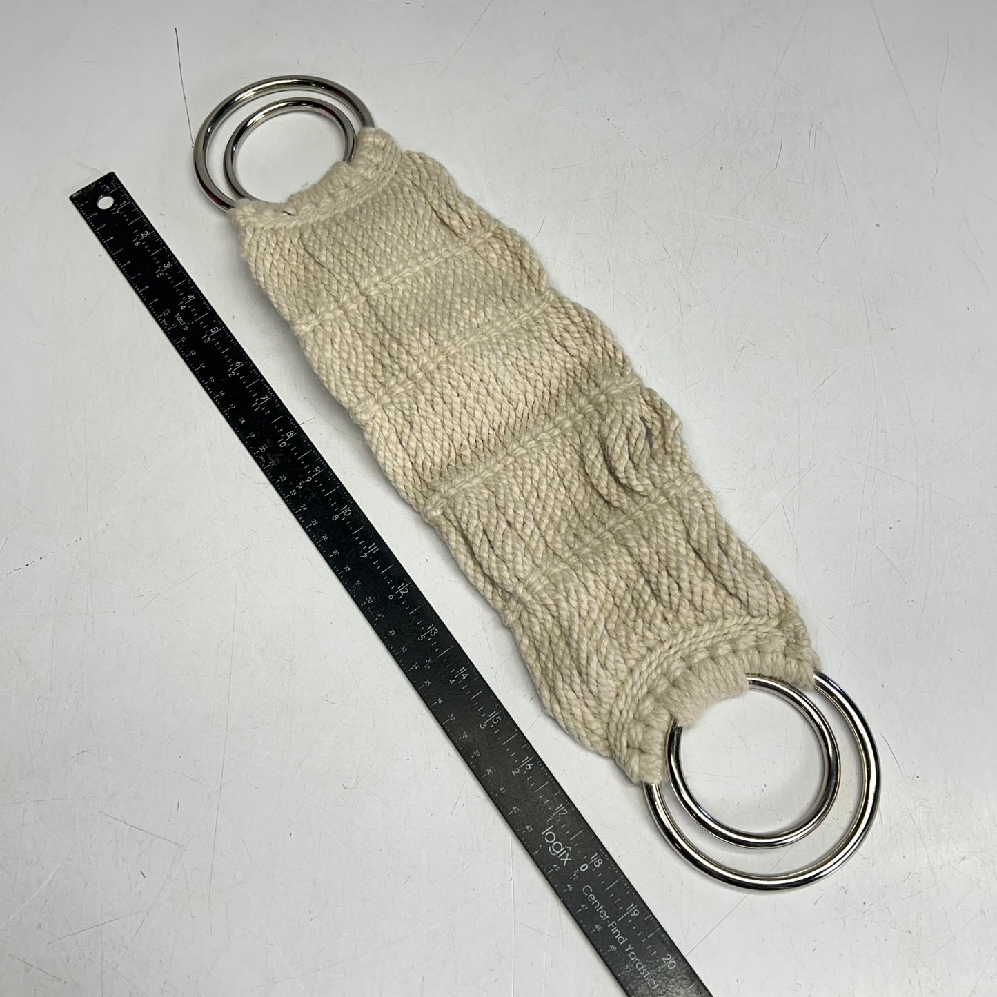 OUTTFITTERS SUPPLY Decker Horse/Mule Pack Cinch Mohair/woo Blend 22" Crème WPA215-22
