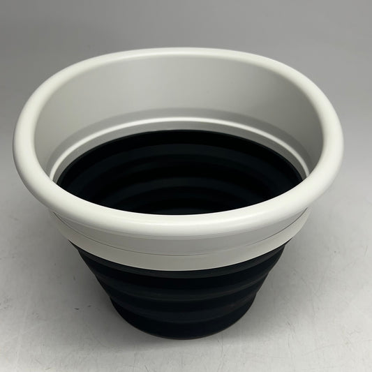 ZA@ BARF BUCKET Glow In The Dark & Collapsible  10" Dia X 8" Deep White/Black