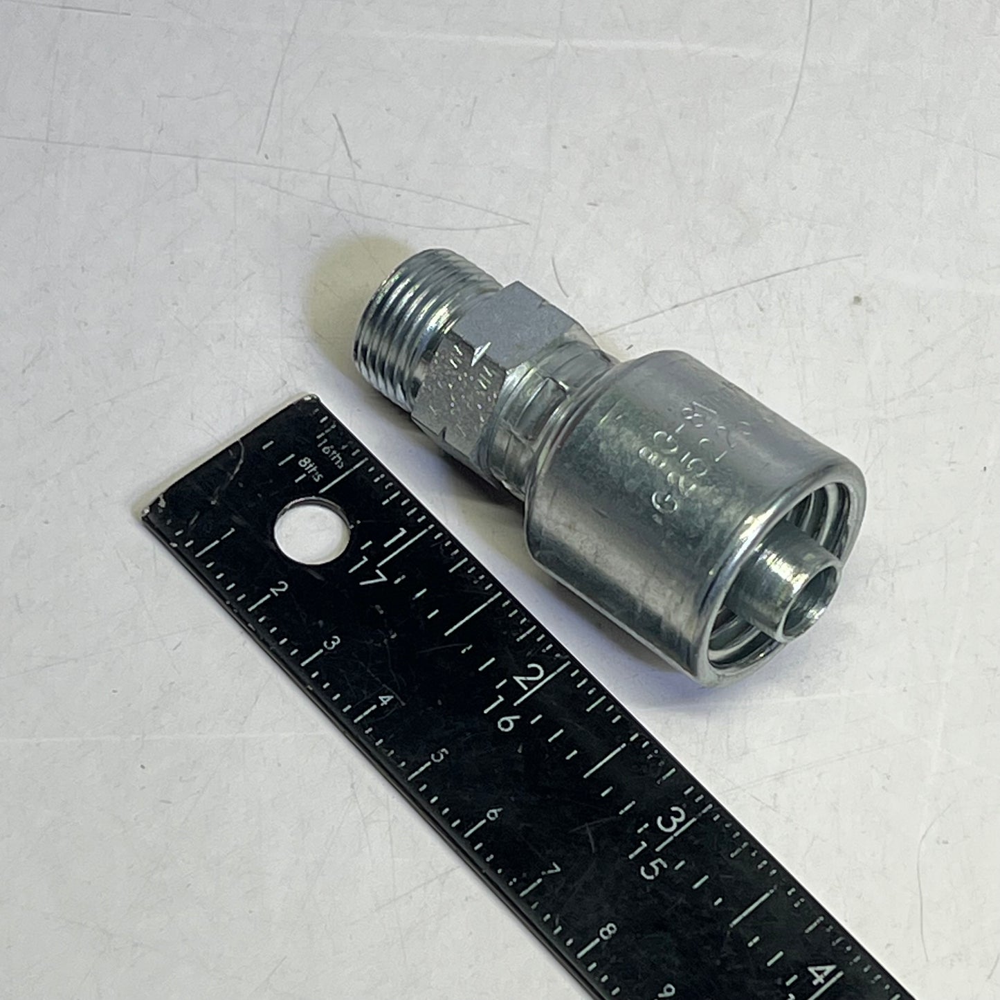 GATES Megacrimp Male Flat-face O-ring Coupling 1/2" x 2.69" Silver G25225-0808