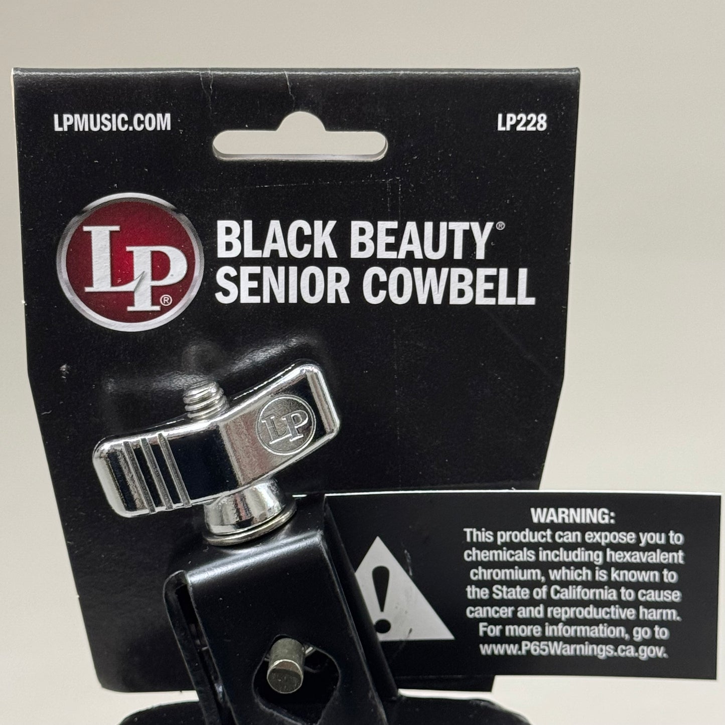 LP MUSIC Black Beauty Senior Cowbell Black 5 1/2 Inch Mountable