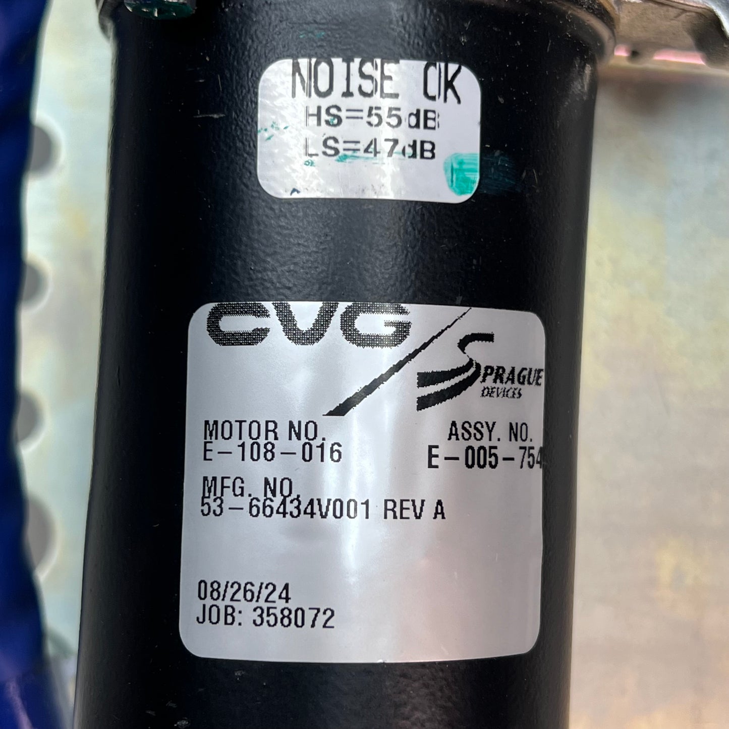 SPAGUE KENWORTH  Windshield Wiper Motor & Bracket E-108-016 53-66434V001