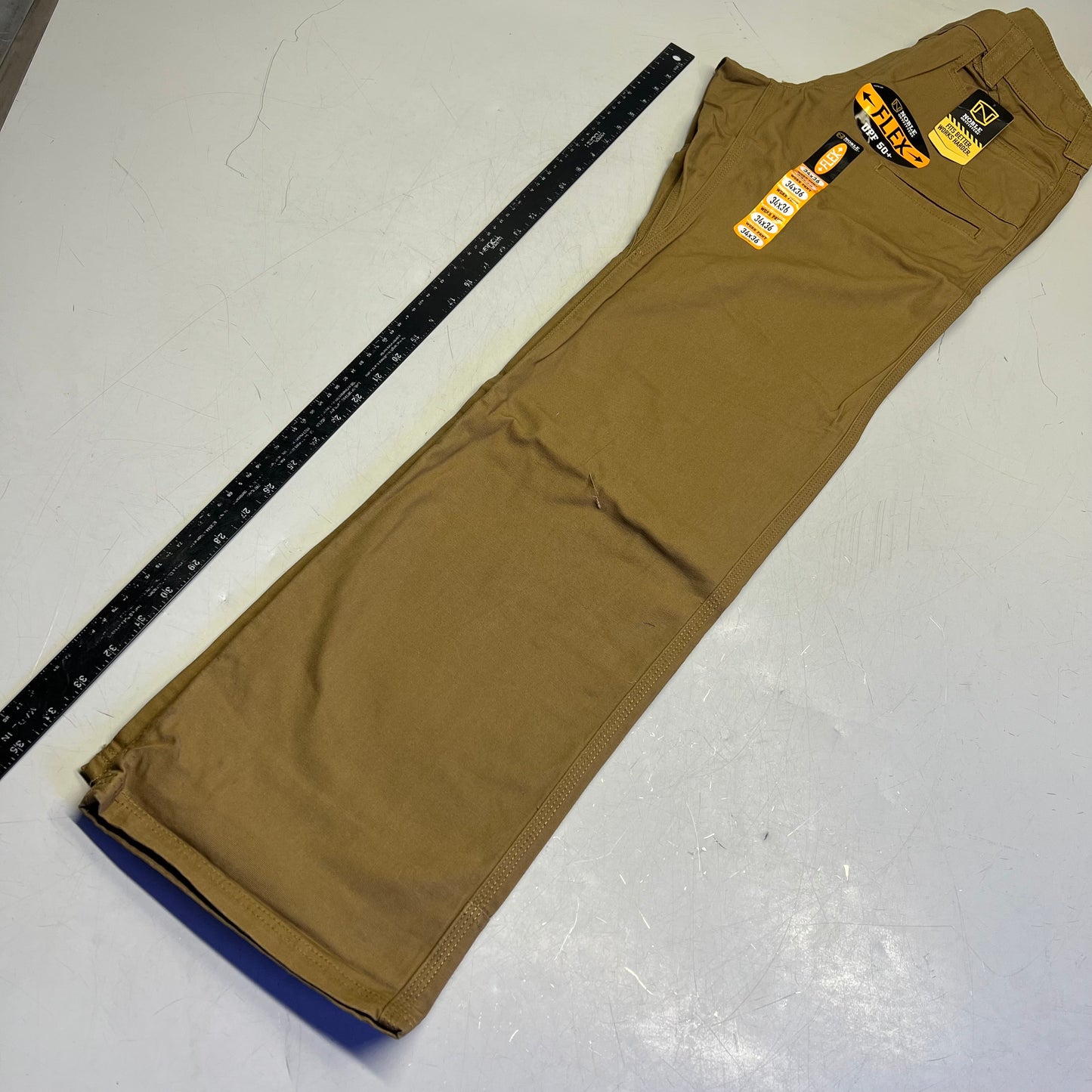NOBLE OUTFITTERS Flex Stretch Canvas Work Pant Men's Sz 34x36 Coyote 18425