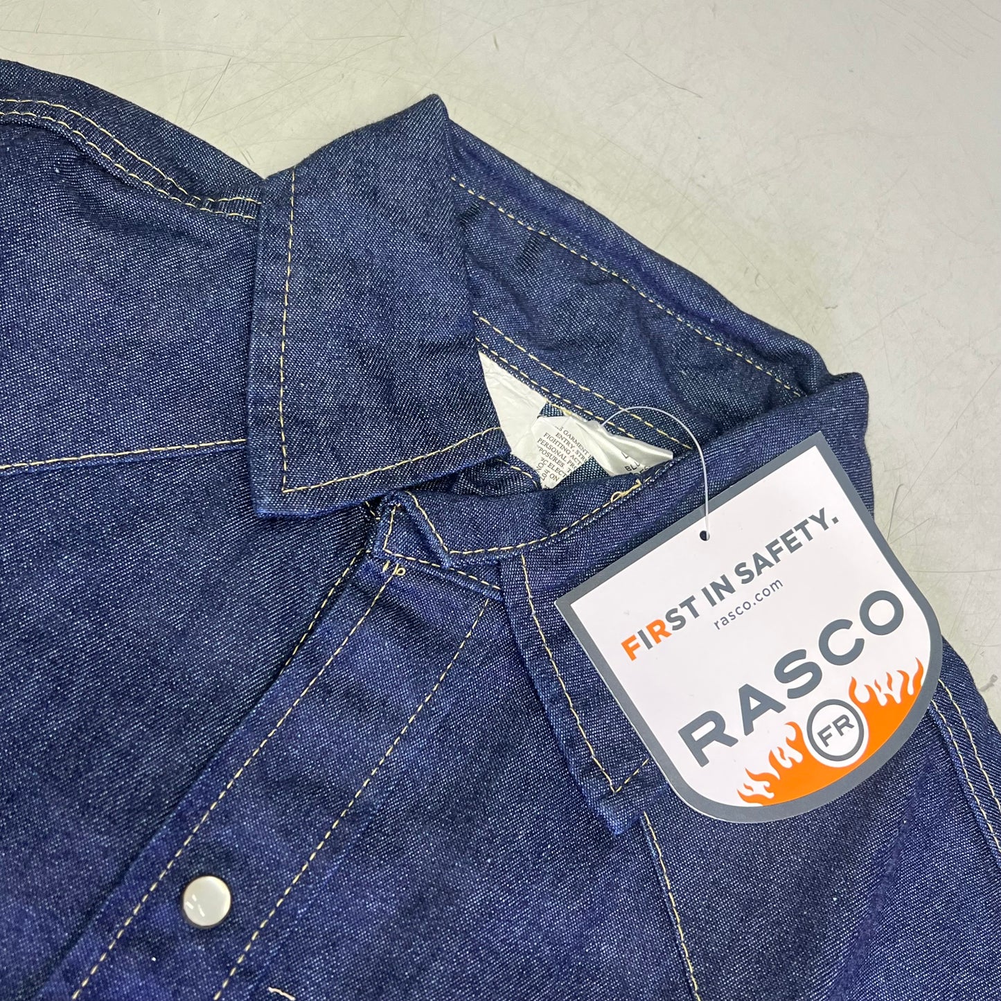 RASCO Flame Resistant Denim Lightweight Work Short Men's Sz 3XL Navy Blue FR1021DN