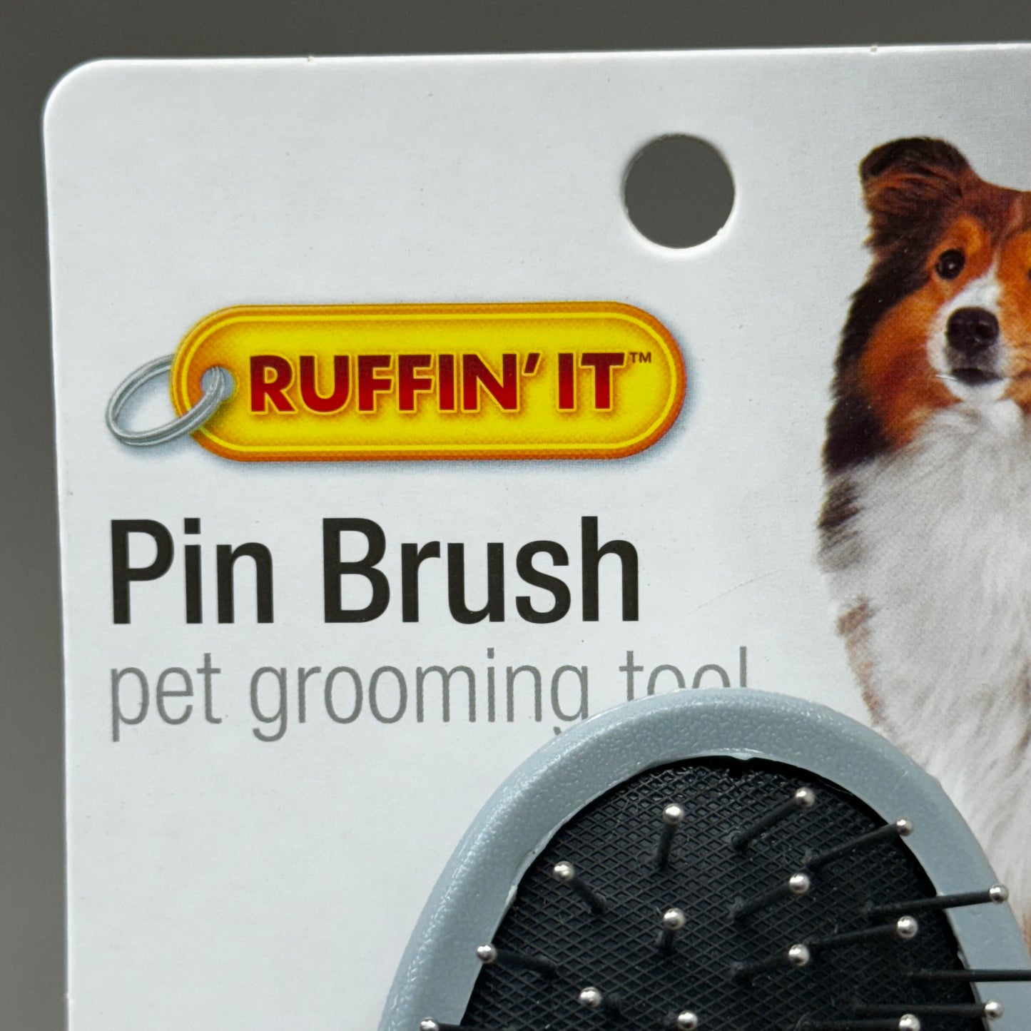 RUFFIN' IT Pin Brush Pet Grooming Brush Supergrip Comfort Handle 8 1/2" 19722