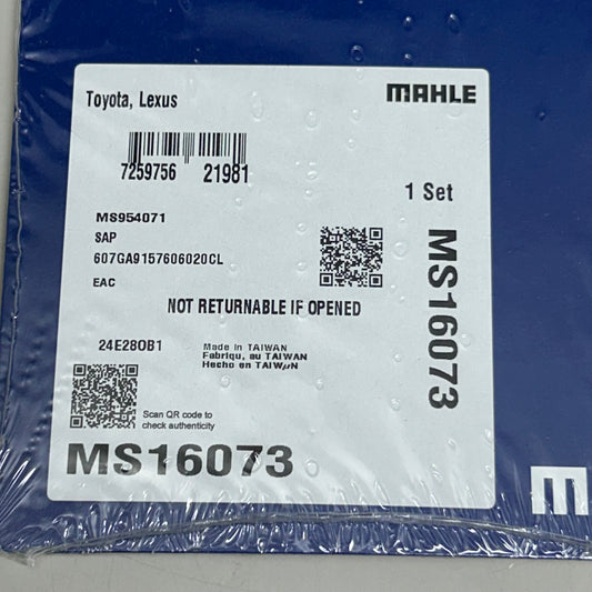 MAHLE Fuel Injection Plenum Gasket Replacement Part For Toyota MS16073