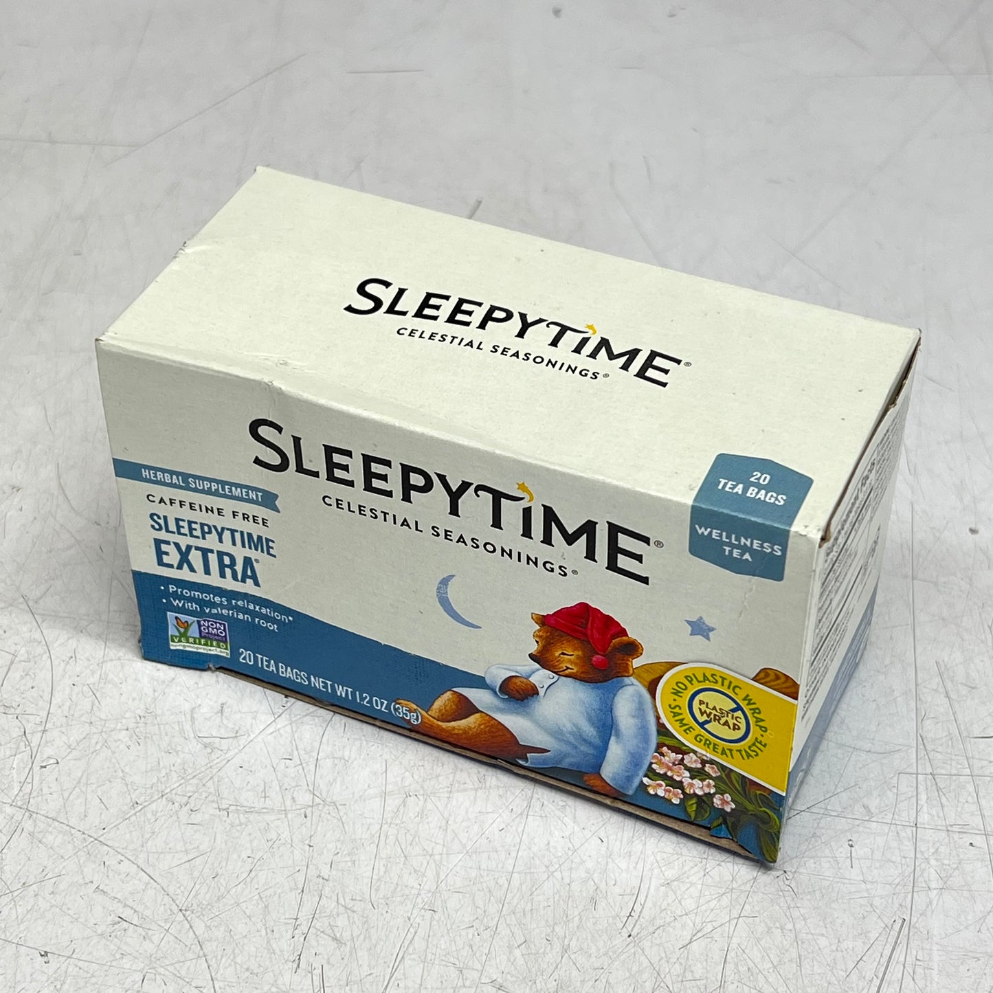 CELESTIAL (6 PACK, 20 EACH) Sleepytime Extra Wellness Tea Caffeine Free BB 07/27
