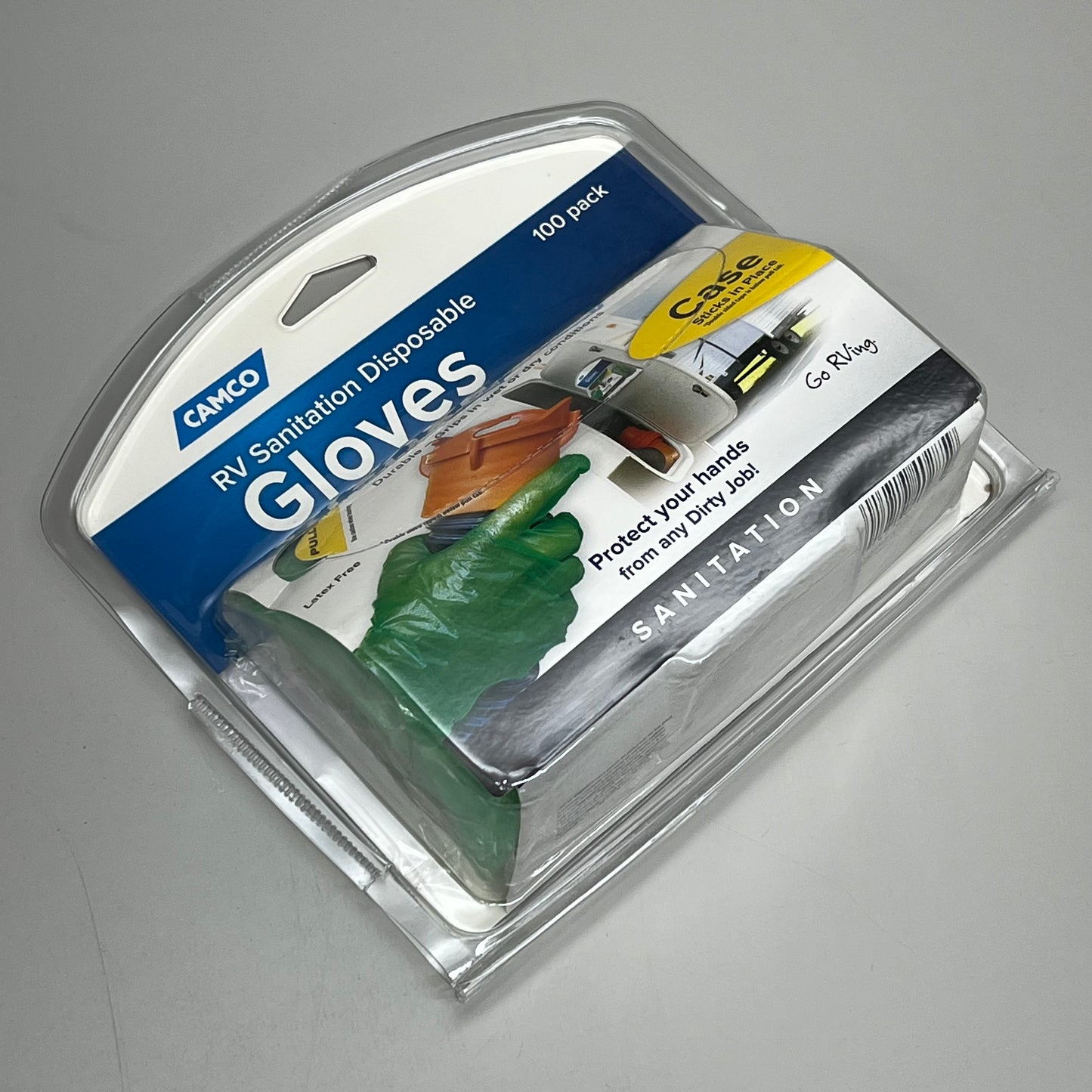 CAMCO (3 PACK) Disposable RV Sanitation Gloves One Size Fits all 100 Count Green 40285