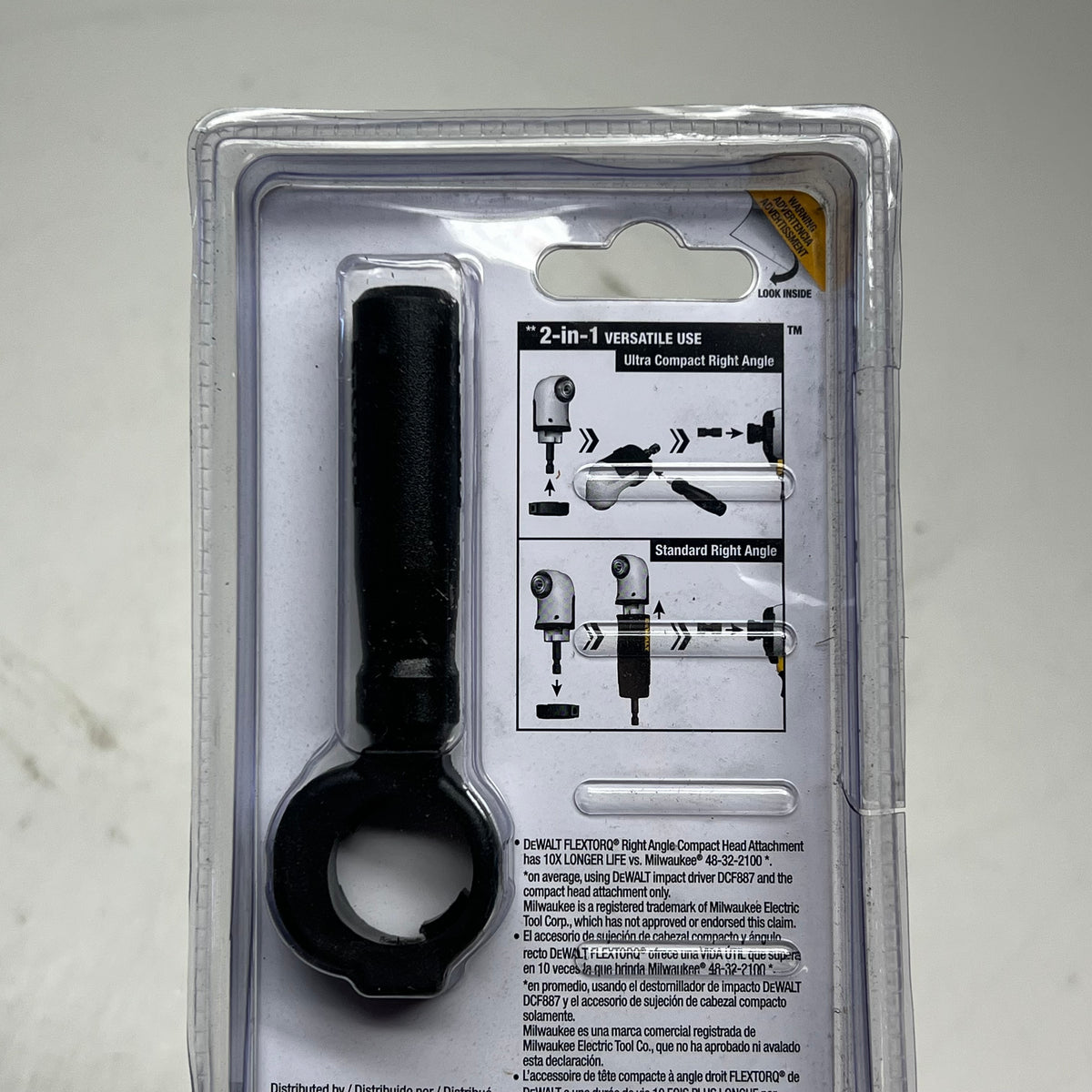 DEWALT Elite Series Impact Drill Attachment  1/4" Hex Shank  Black DWAFEMRA