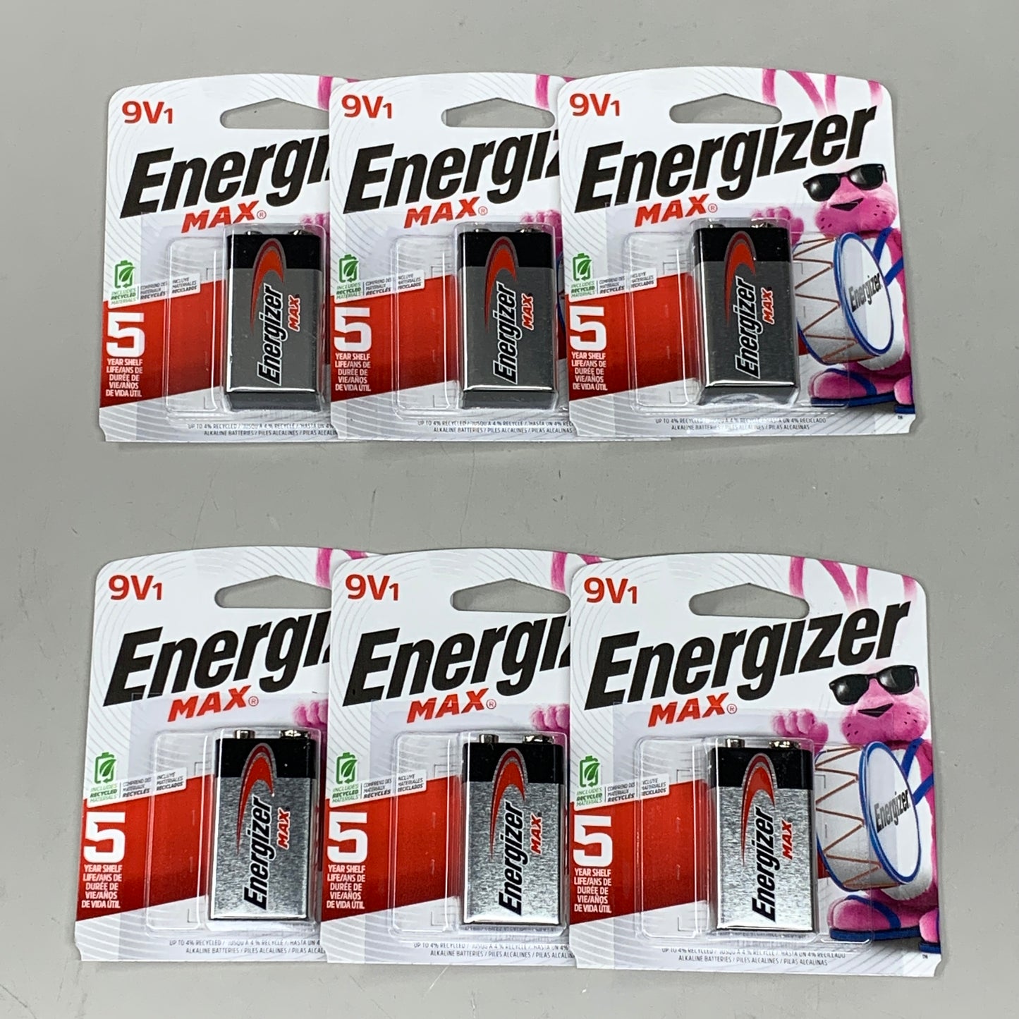 ENERGIZER MAX(6 PACK) 9 Volt Alkaline Battery General Purpose 522BP