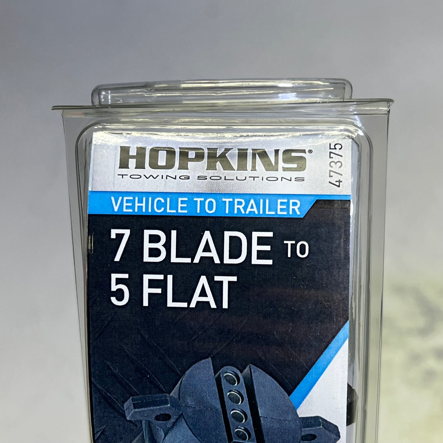 HOPKINS (2 PACK) 7 Blade To 5 Flat Adapter W/ Dust Cover Black 47375