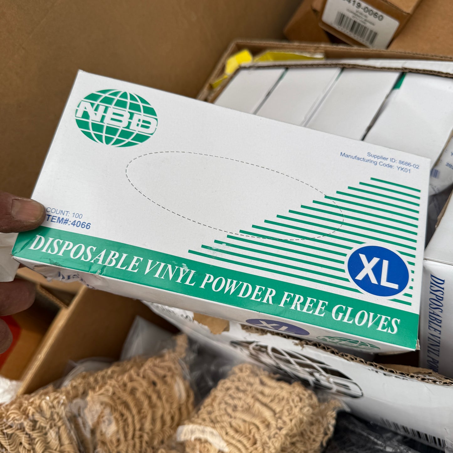 ZA@ Pallet of MIXED XL Vinyl Gloves, Mousepads, Ocean Creatures, $100 Currency Bands, Tampons, Pregnancy Tests, & MORE! (AS-IS)