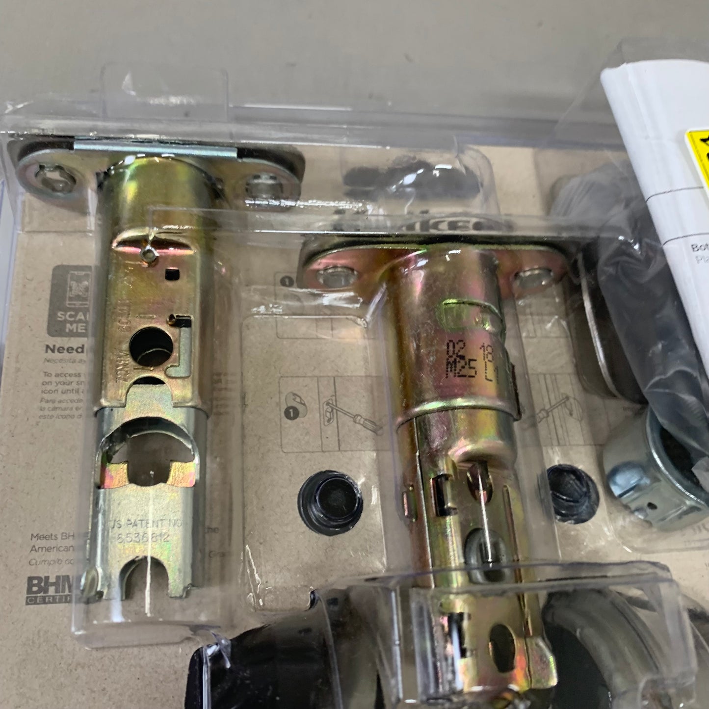 KWIKSET Single Cylinder Deadbolt Keyed Entry Door Knob Combo 2-3/8"x 2-3/4" Silver 96900-320