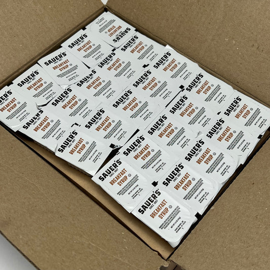 ZA@ SAUER (100 PACK) Regular Table Syrup Individually Packaged 1.5oz BB 11/26