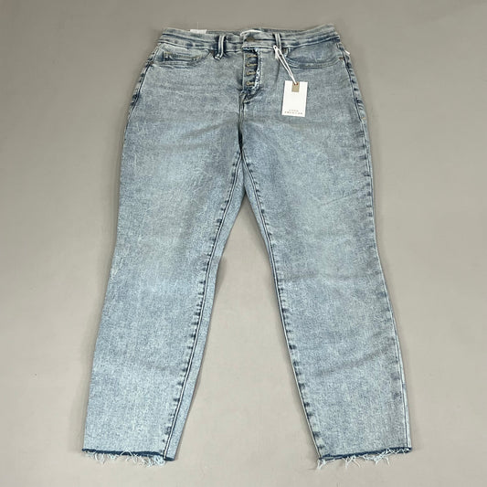 GOOD AMERICAN Good Petite Skinny Mid-Rise Jeans Women's Sz 8 Indigo649 GPSKC014T