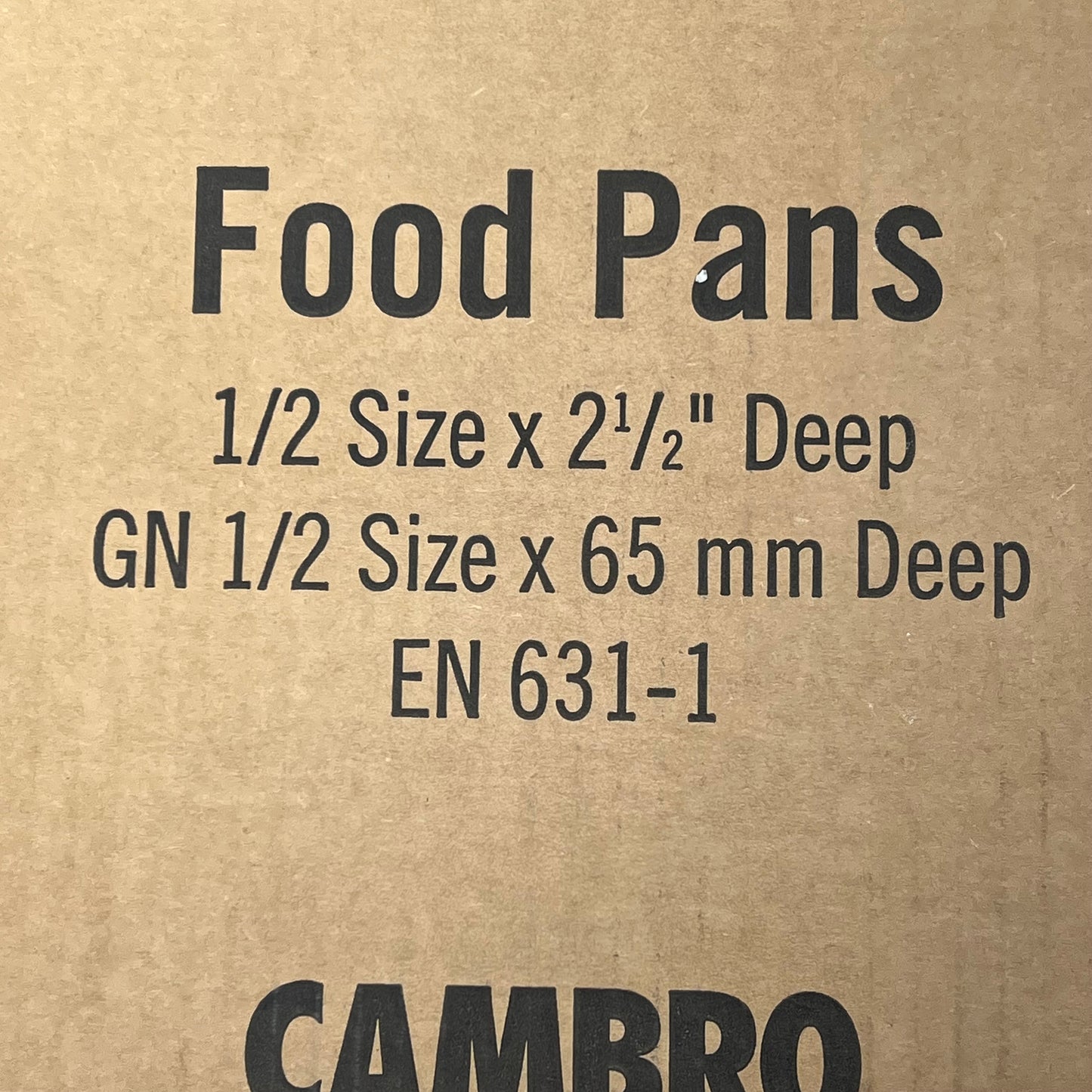 CAMBRO (6 PK) Amber High Heat Plastic Food Pan Half Size 12"x10"x2" 4QT 22HP150