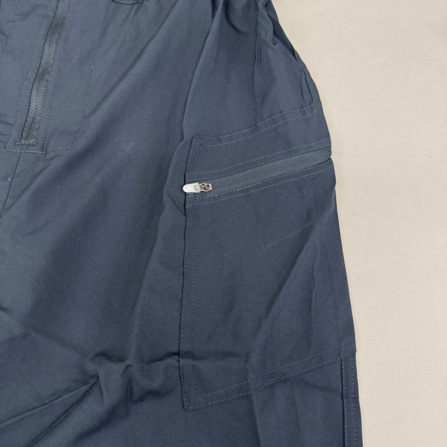 GREEN TOWN 4 Flex Scrubs Jumpsuit Cinch In Waist Women's Sz L Pewter GFX-023AST