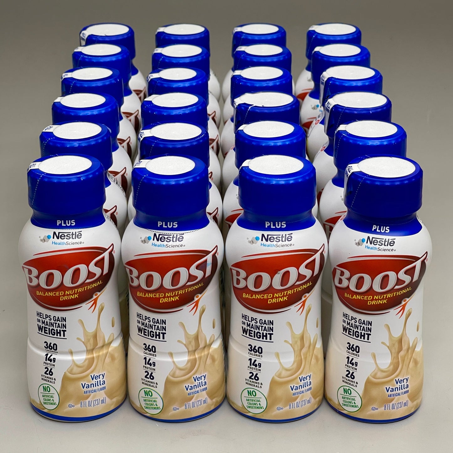 ZA@ BOOST Plus (24 PACK) Very Vanilla Balanced Nutrition Drink 8 fl oz Bottles BB 11/24