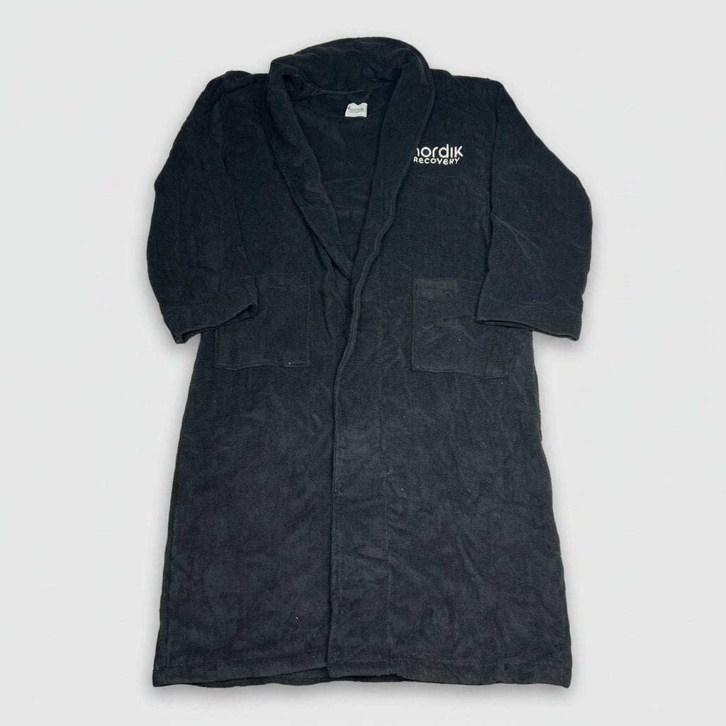 NORDIK RECOVERY Retreat Robe Ultra Plush Terry One Size Black BR-BL-1FA (Used)