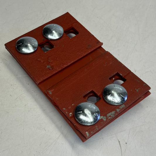 MINUTE MAN 4 Bolt Frame Clamp Sz 3.7"W x 6"L, Red