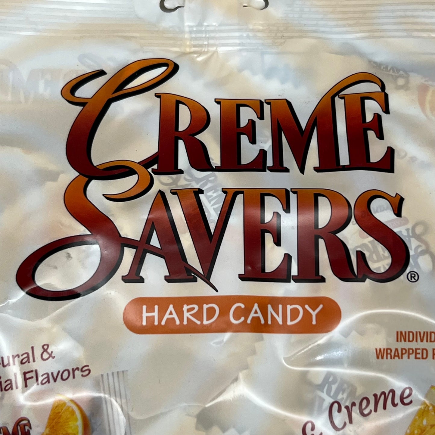 CREME SAVERS (12 Bags) Orange & Creme Hard Candy 6.25 oz BB 03/26