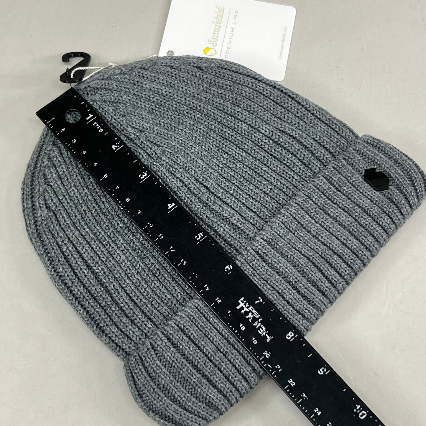 SAMSHIELD Aubrey Equestrian Beanie Hat Women's Sz One Size Fits All Grey