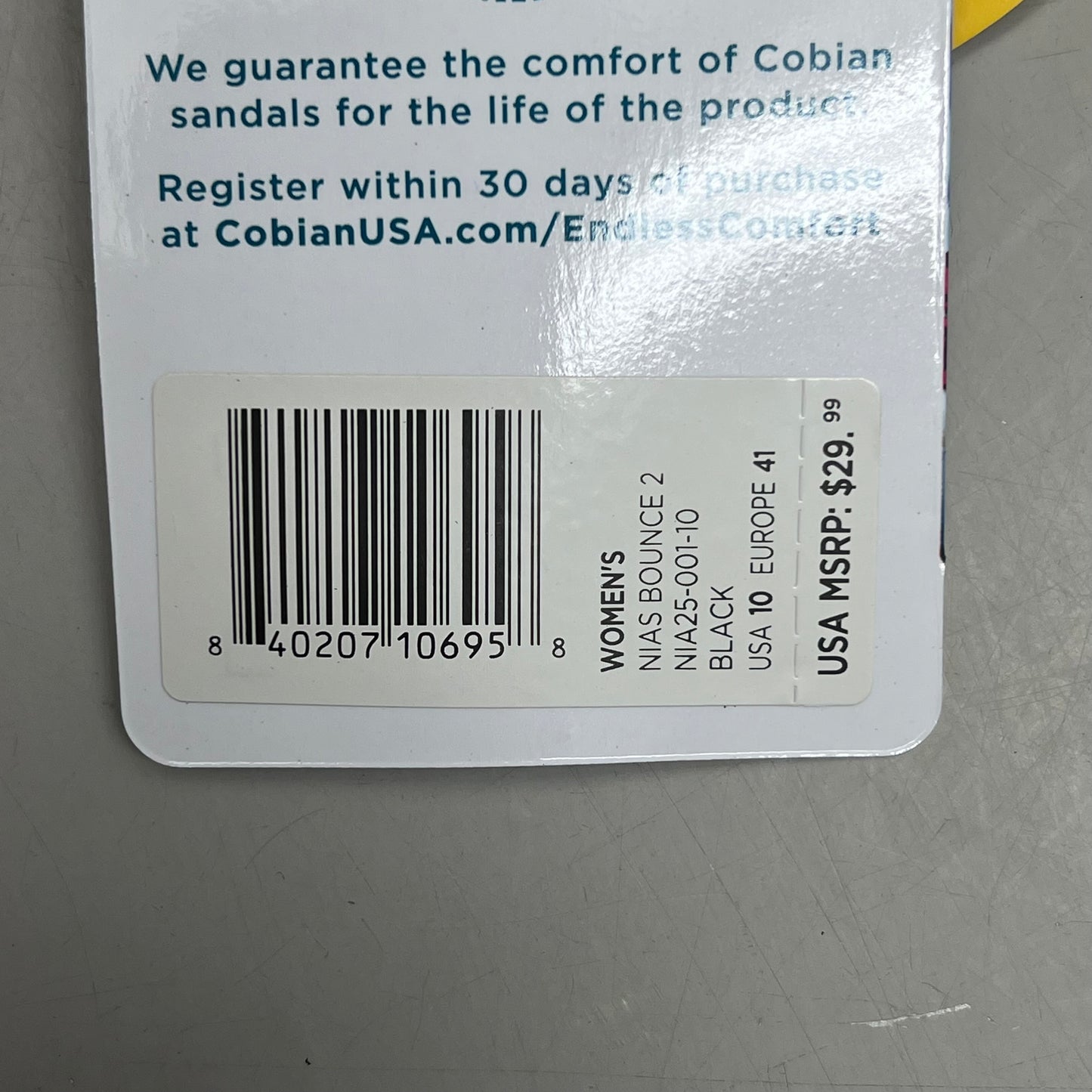 COBIAN Nia's Bounce 2 Synthetic Leather Women's Sz 10, EU 41 Black NIA25-001-10