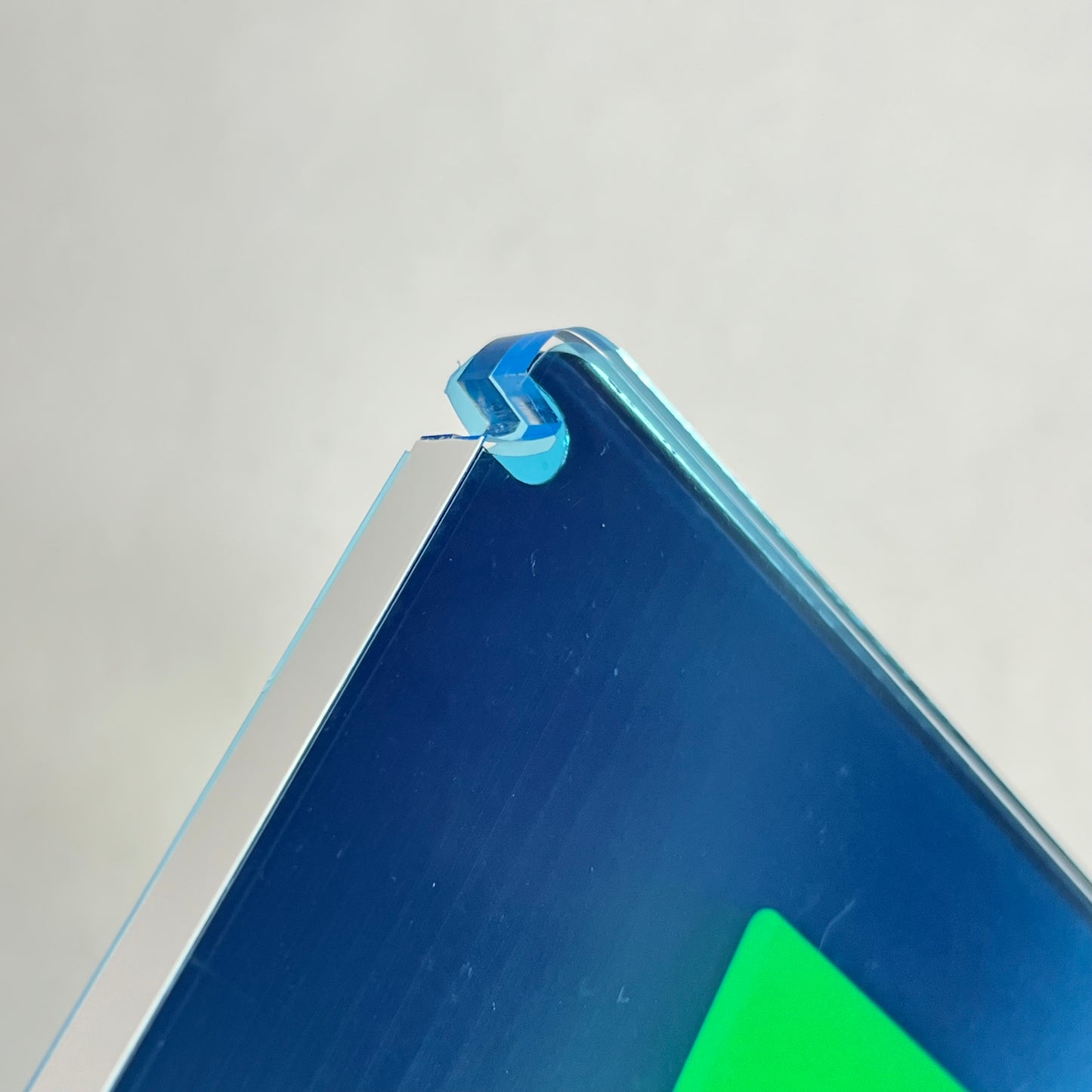 Edge-lit Acrylic Exit Sign Replacement 9 5/8x12 x 2" Green/Mirror H-8562