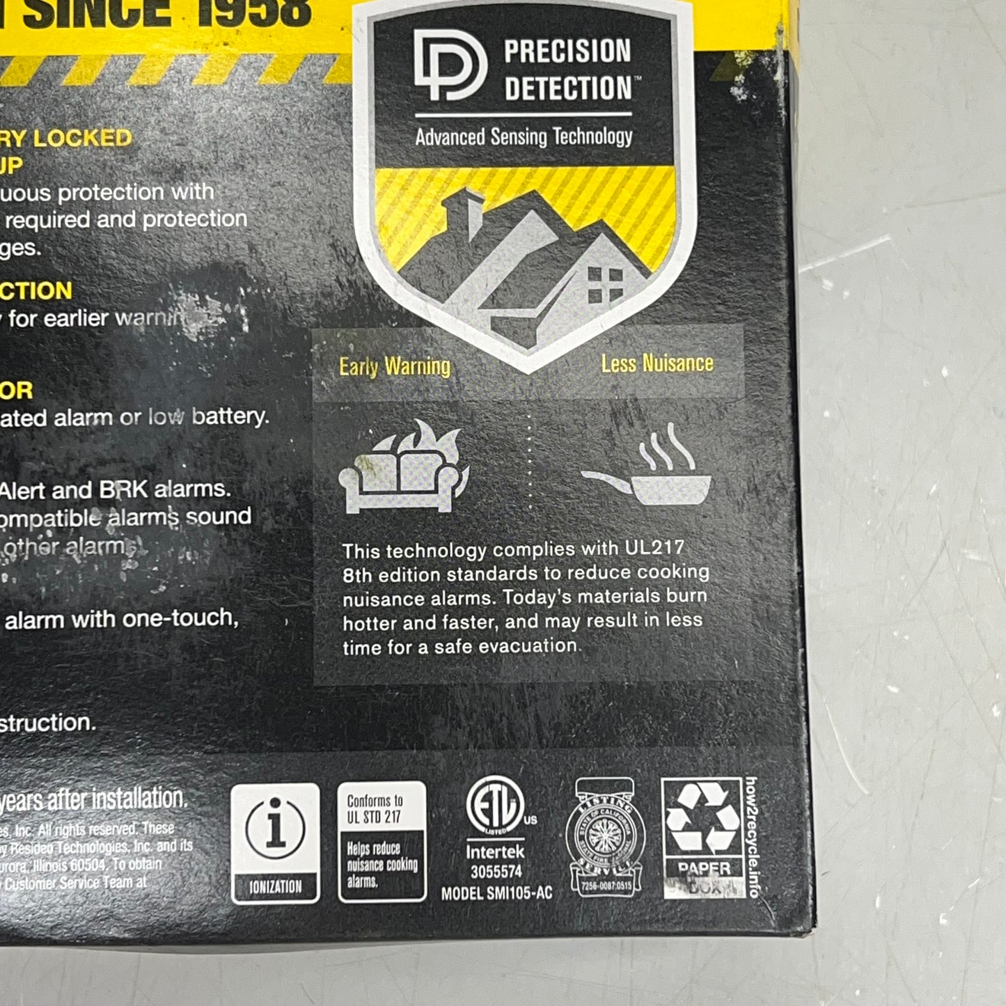 FIRST LINE Interconnect Hardwire Smoke Alarm W/ 10 Year Battery Backup SMI105-AC