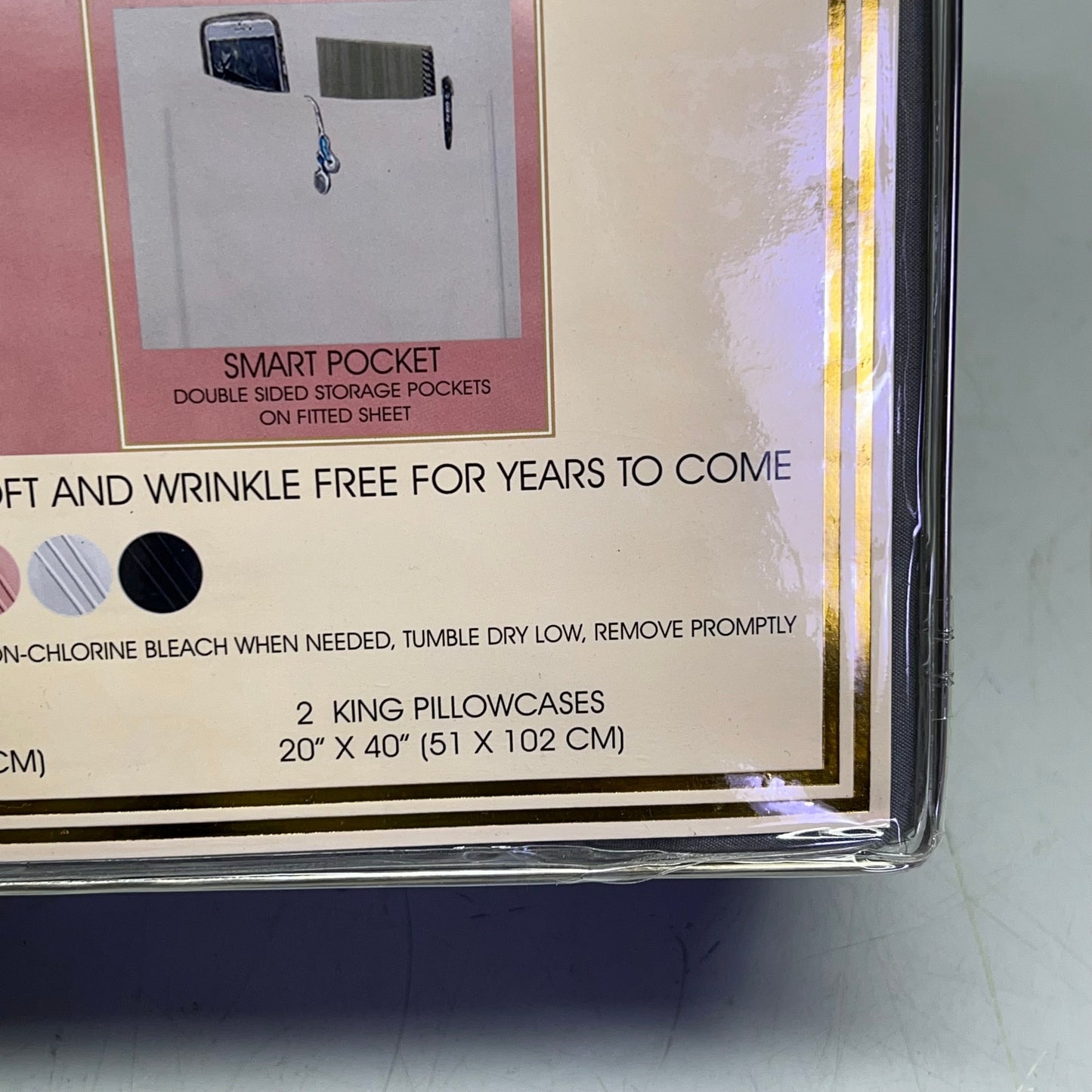 ZA@ ELEGANT COMFORT (6 PIECE SET) 1500 Thread Count Bed Sheets Box Stitching Design King Gray E