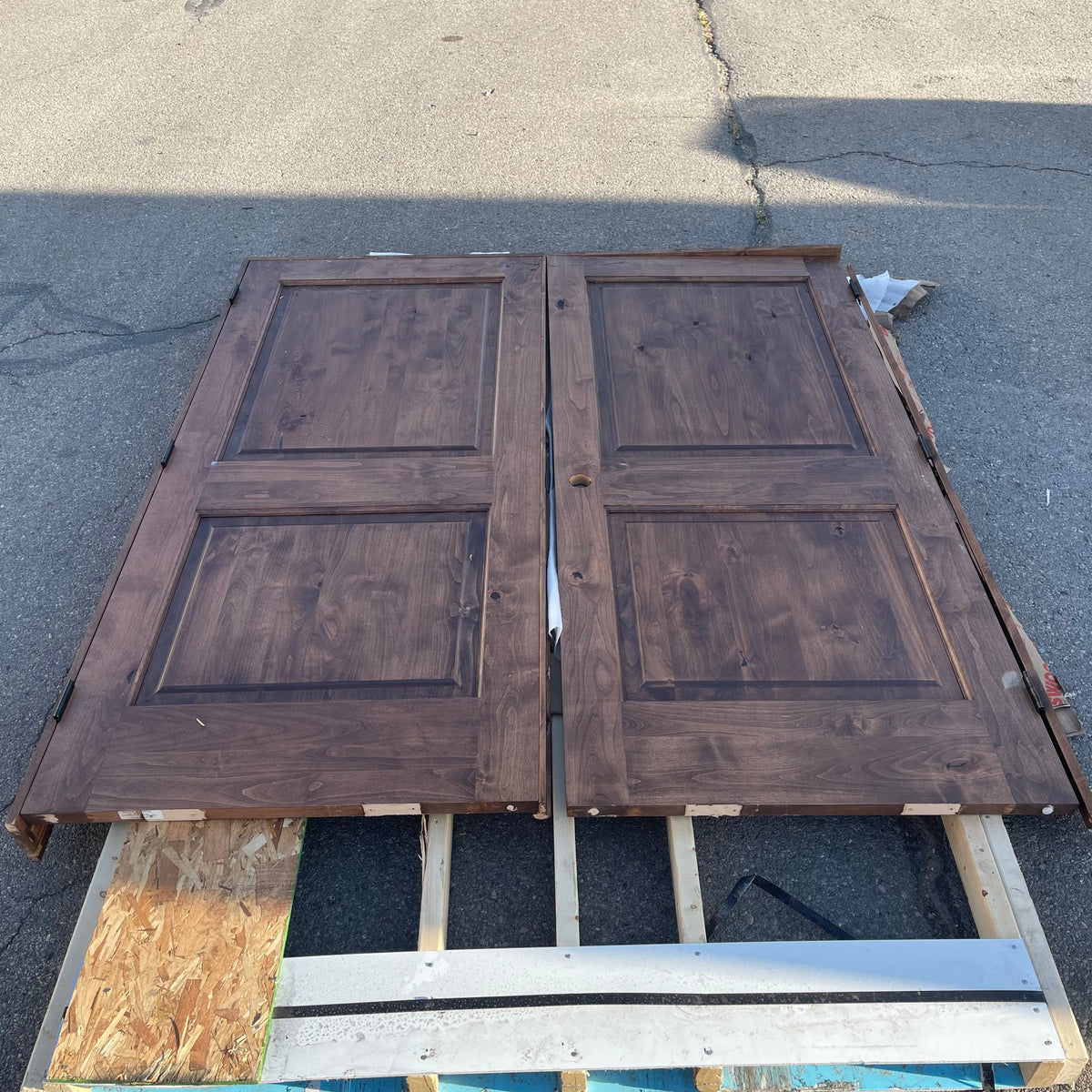 KROSSWOOD French Double Doors 80"x36" (single door) Knotty Alder Wood (AS-IS)