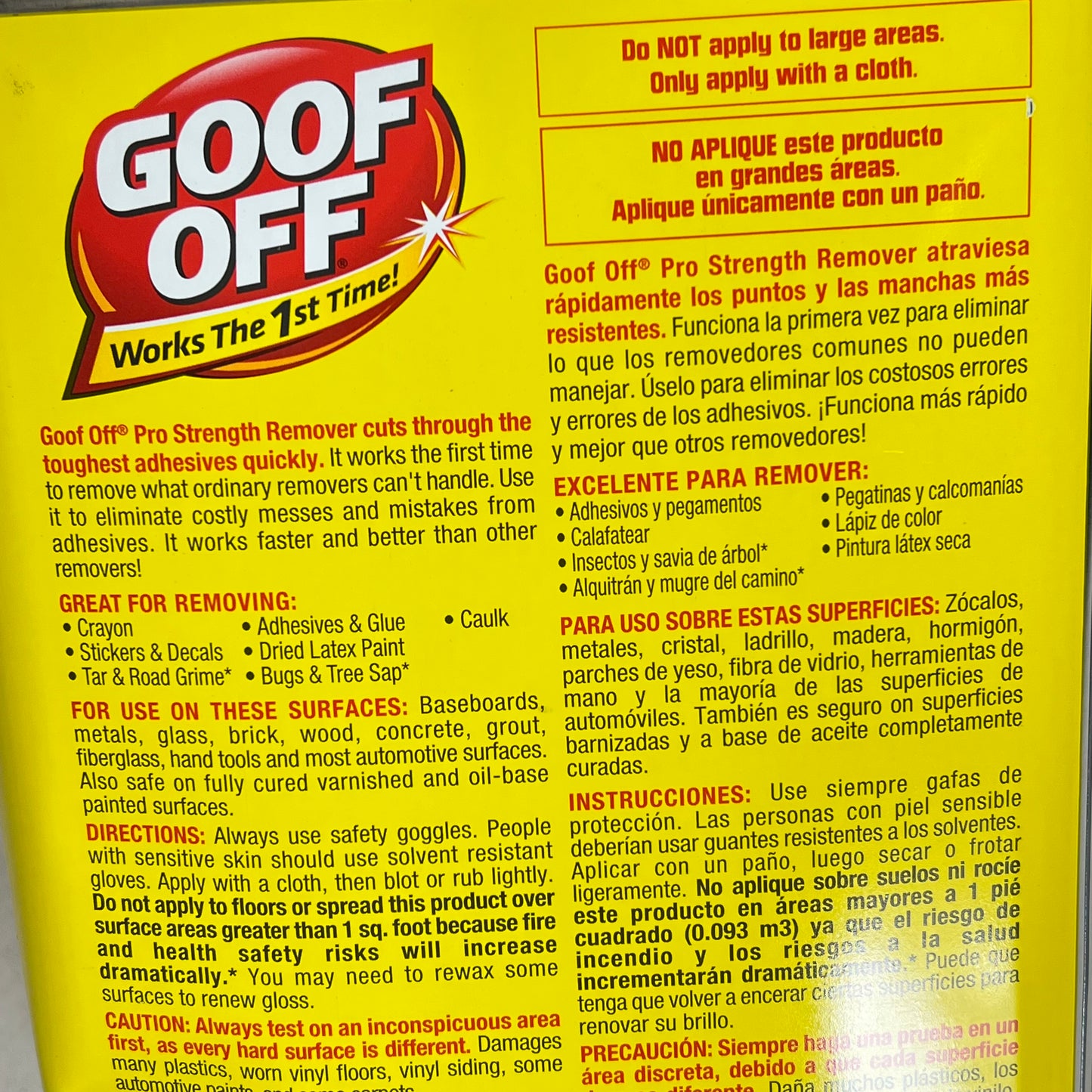 ZA@ GOO OFF (2 PACK) Kleen-strip Goo Off Professional Strength Remover 1 Gal FG657