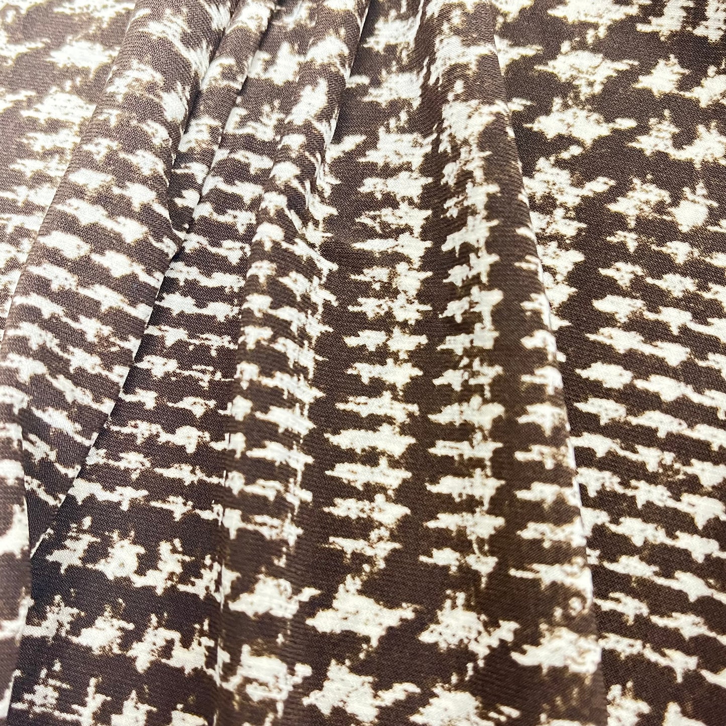 NORMA KAMALI High Waist Pleat Pant Women's Sz XXS/28 Chocolate Glenn Plaid Tweed