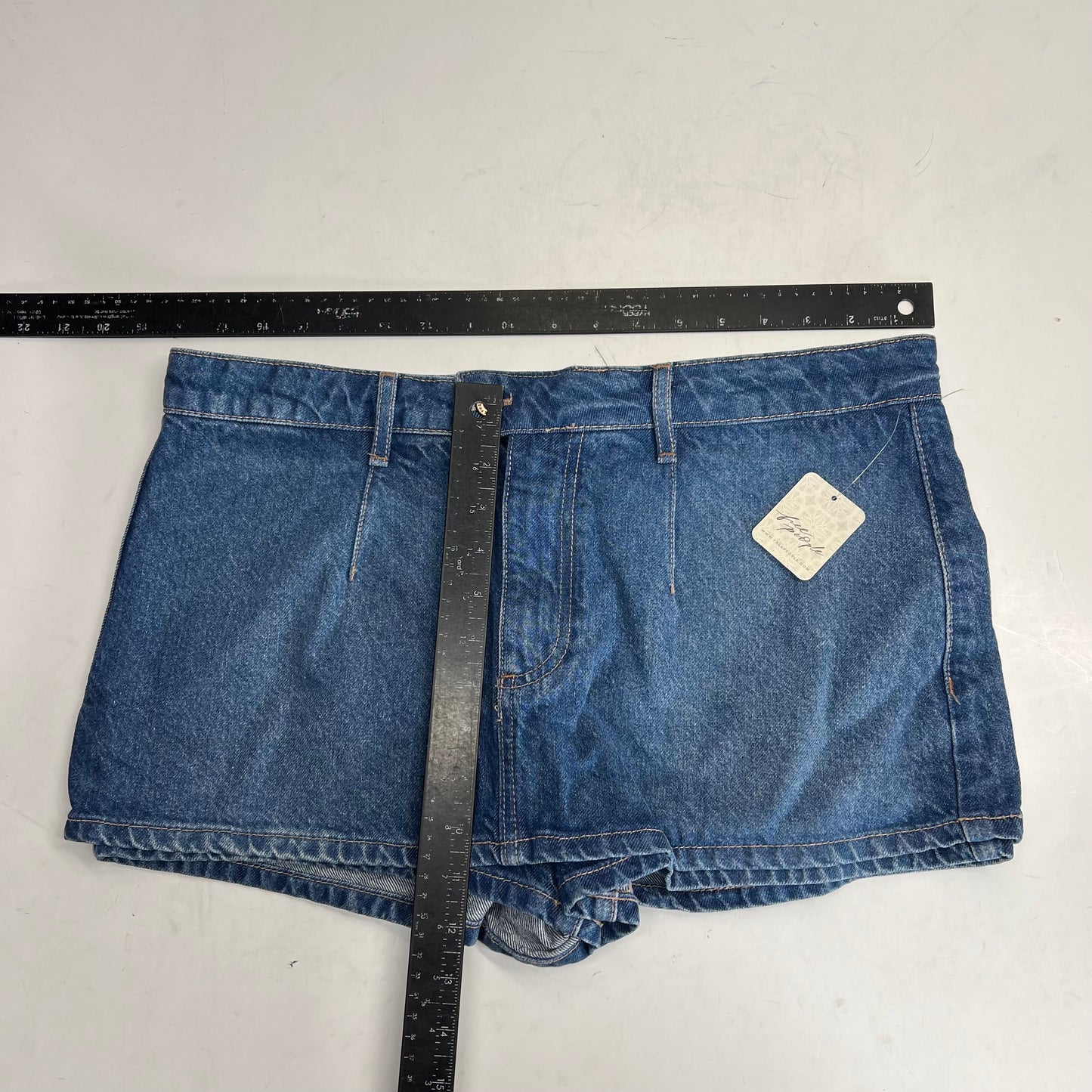 FREE PEOPLE Gallivanting Peekaboo Skort Women's Sz 31 Blue Rebel OB1904070