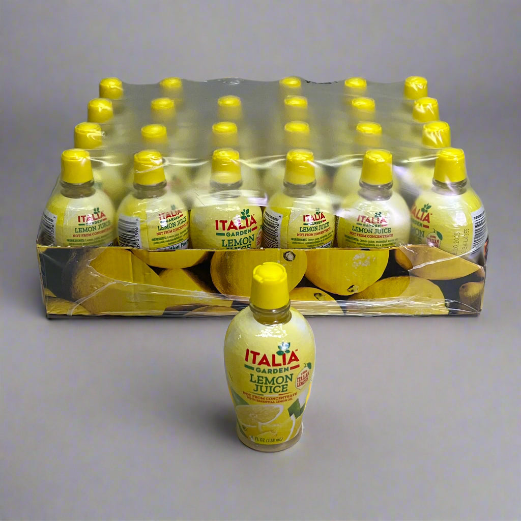ITALIA (24 PACK) Garden Lemon Juice From Concentrate 4oz 24 Servings BB 12/25