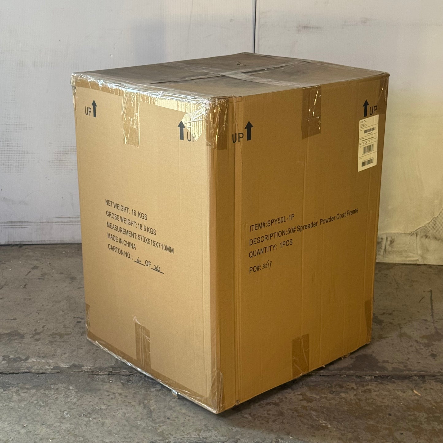 SPYKER Ergo-Pro Walk Behind Push Spreader 50 lb Capacity SPY50L-1P (New)